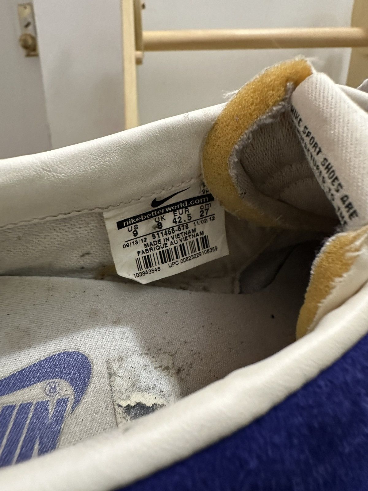 Nike × Vintage Nike Cortez Suede Vintage Royal Blue/Gold Size US 9 / EU 42 - 8 Thumbnail