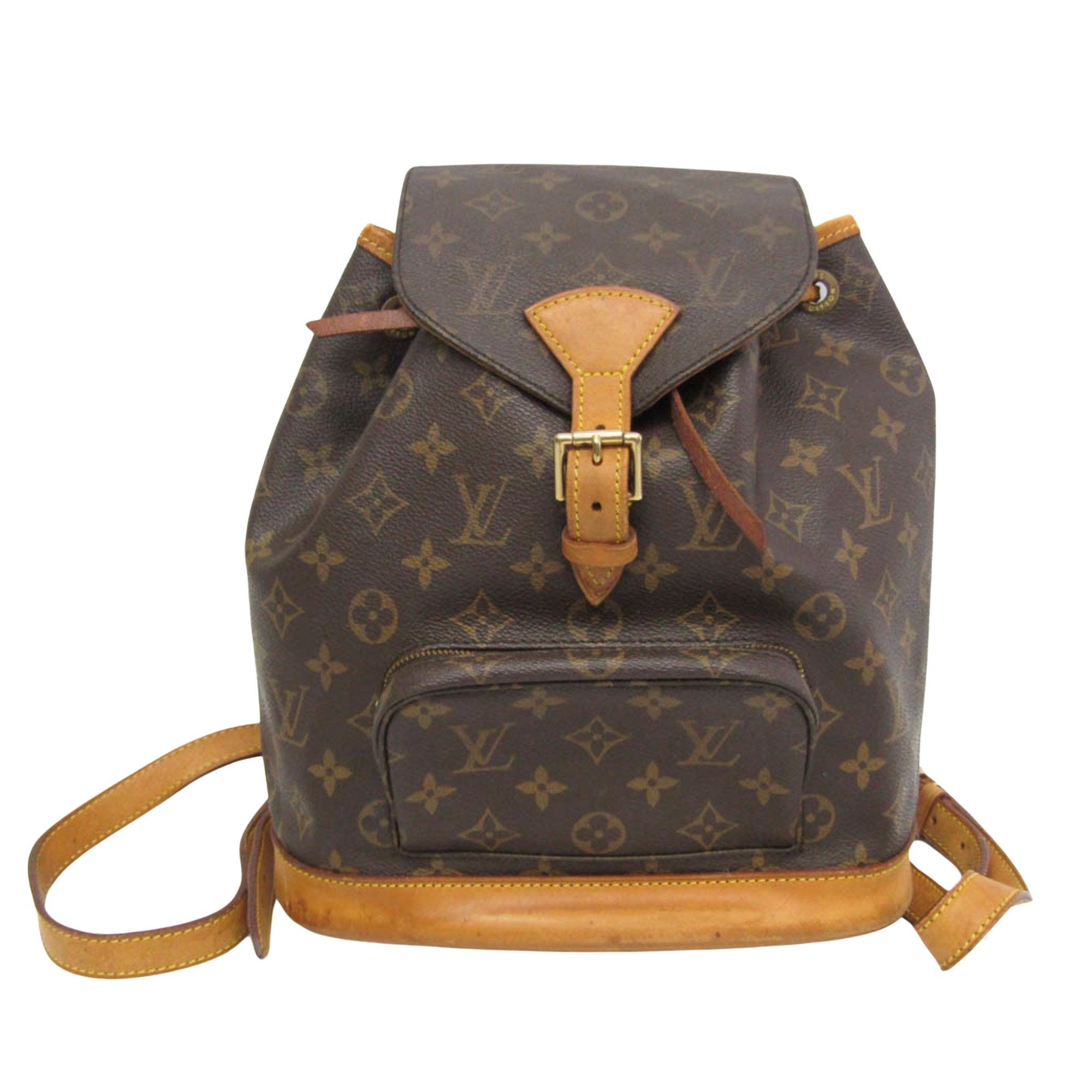 Louis Vuitton Montsouris Mm Brown Canvas Backpack Bag (Pre-Owned) Size ONE SIZE - 1 Thumbnail
