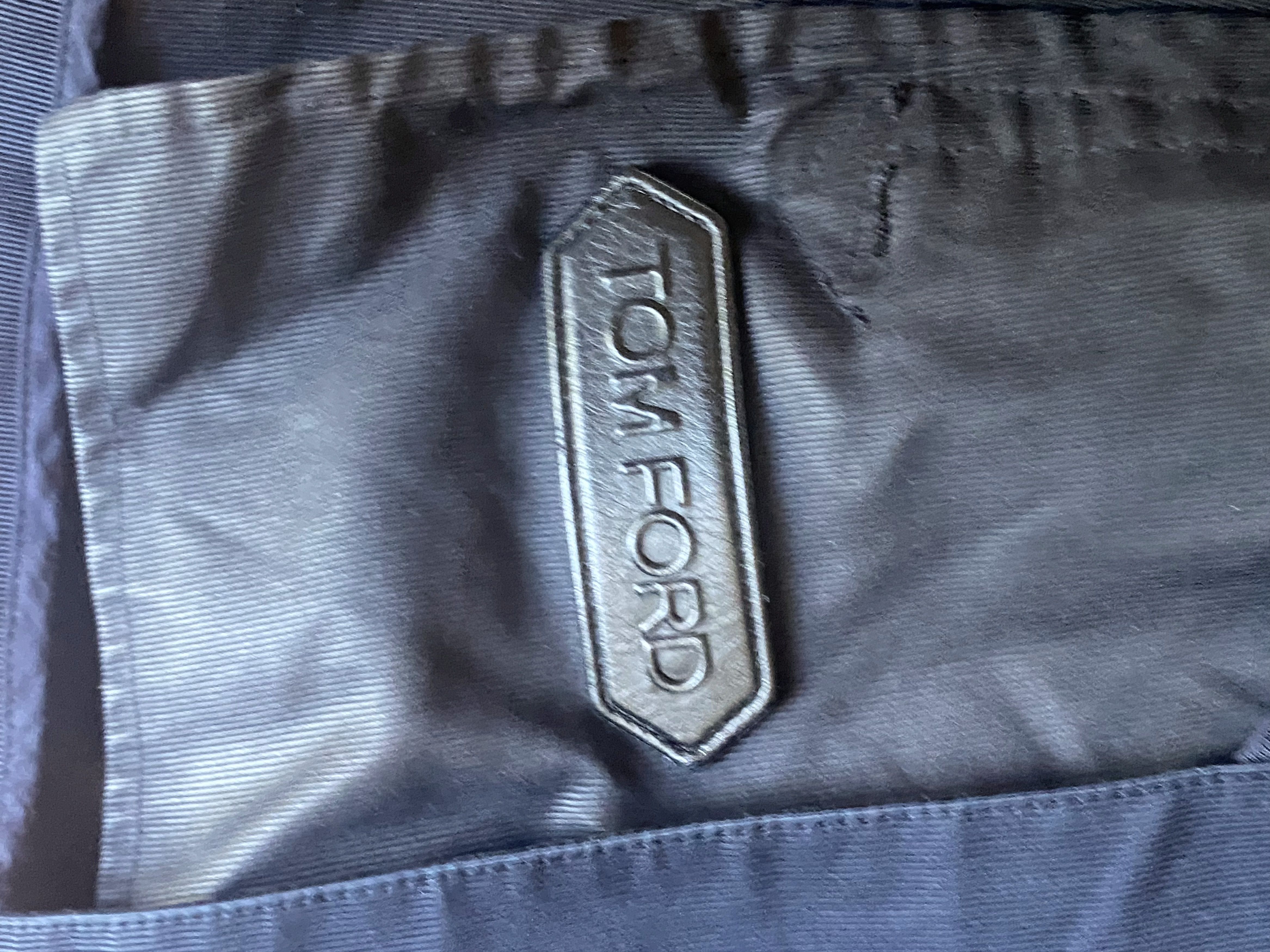 Tom Ford Tom Ford Dark Navy Cotton Peacoat/suede accen Size US M / EU 48-50 / 2 - 2 Thumbnail