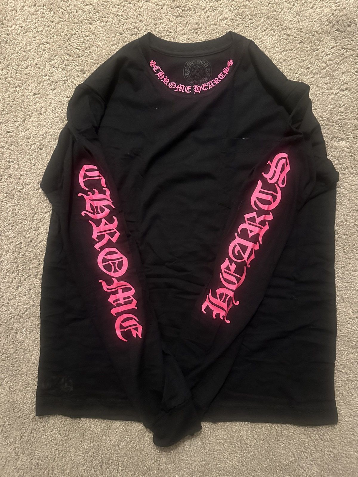 Chrome Hearts Chrome Hearts Long Sleeve Shirt Black + Pink | Grailed