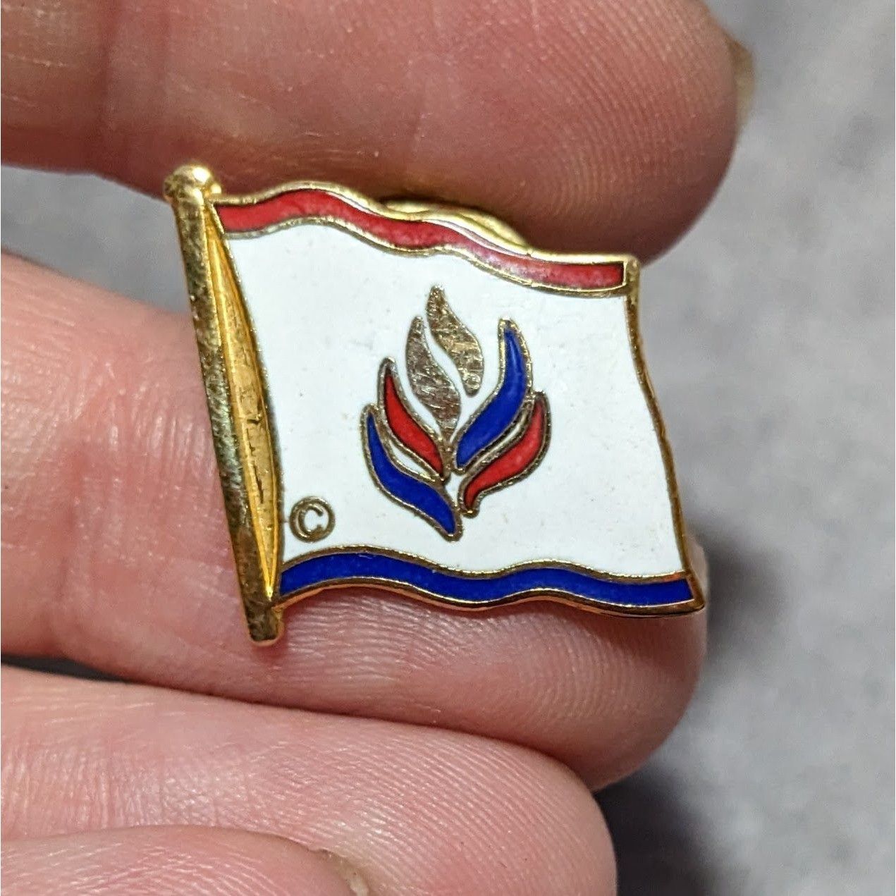 Other GWI Corporation Flame Flag Enamel Lapel Pin Size ONE SIZE - 4 Thumbnail