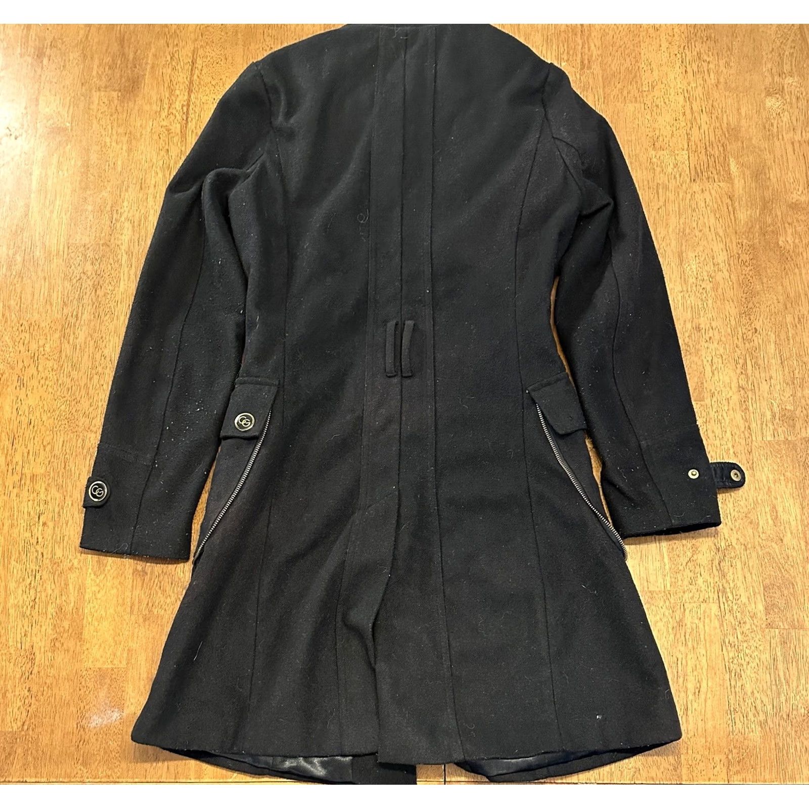 Coogi COOGI Women’s Snap Wool Blend Long Coat Hooded Small Gray Size S / US 4 / IT 40 - 6 Thumbnail