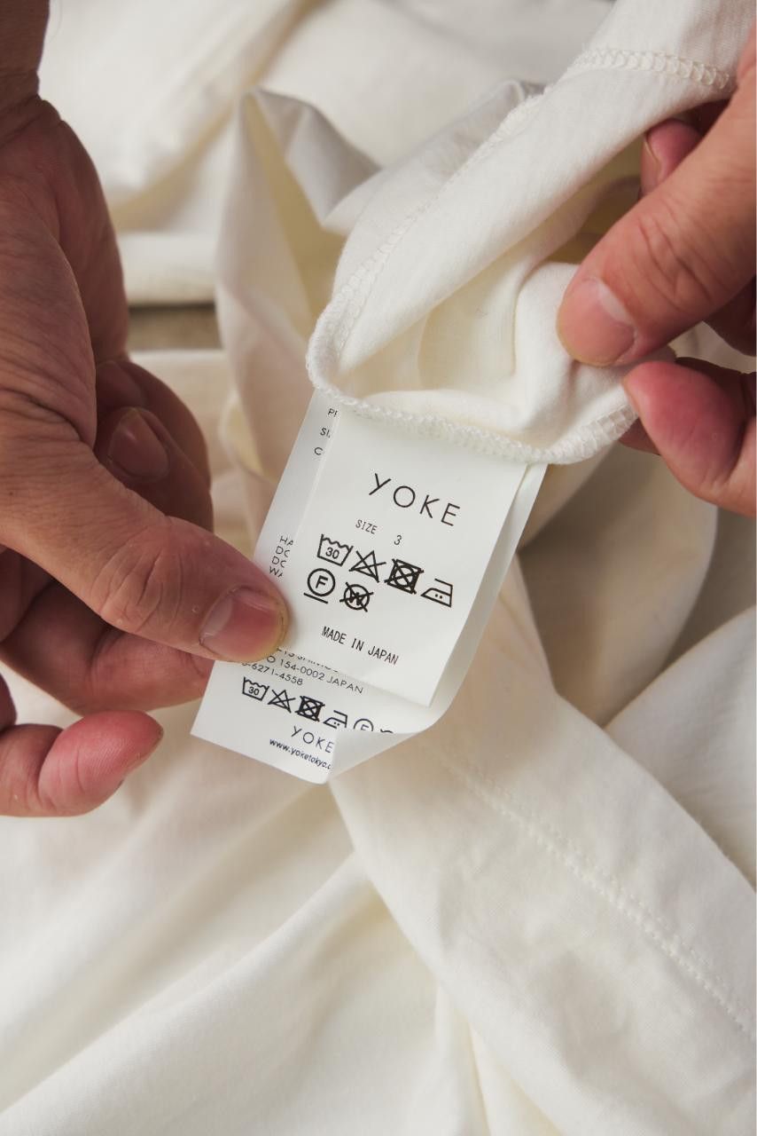 YOKE YOKE Cotton Long Sleeve T-Shirt Off White Size US L / EU 52-54 / 3 - 7 Thumbnail