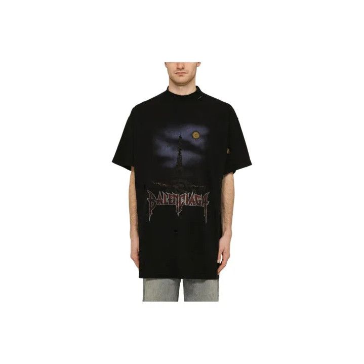 Balenciaga Balenciaga Graphic Print Black T-Shirt for Men Size US L / EU 52-54 / 3 - 1 Thumbnail