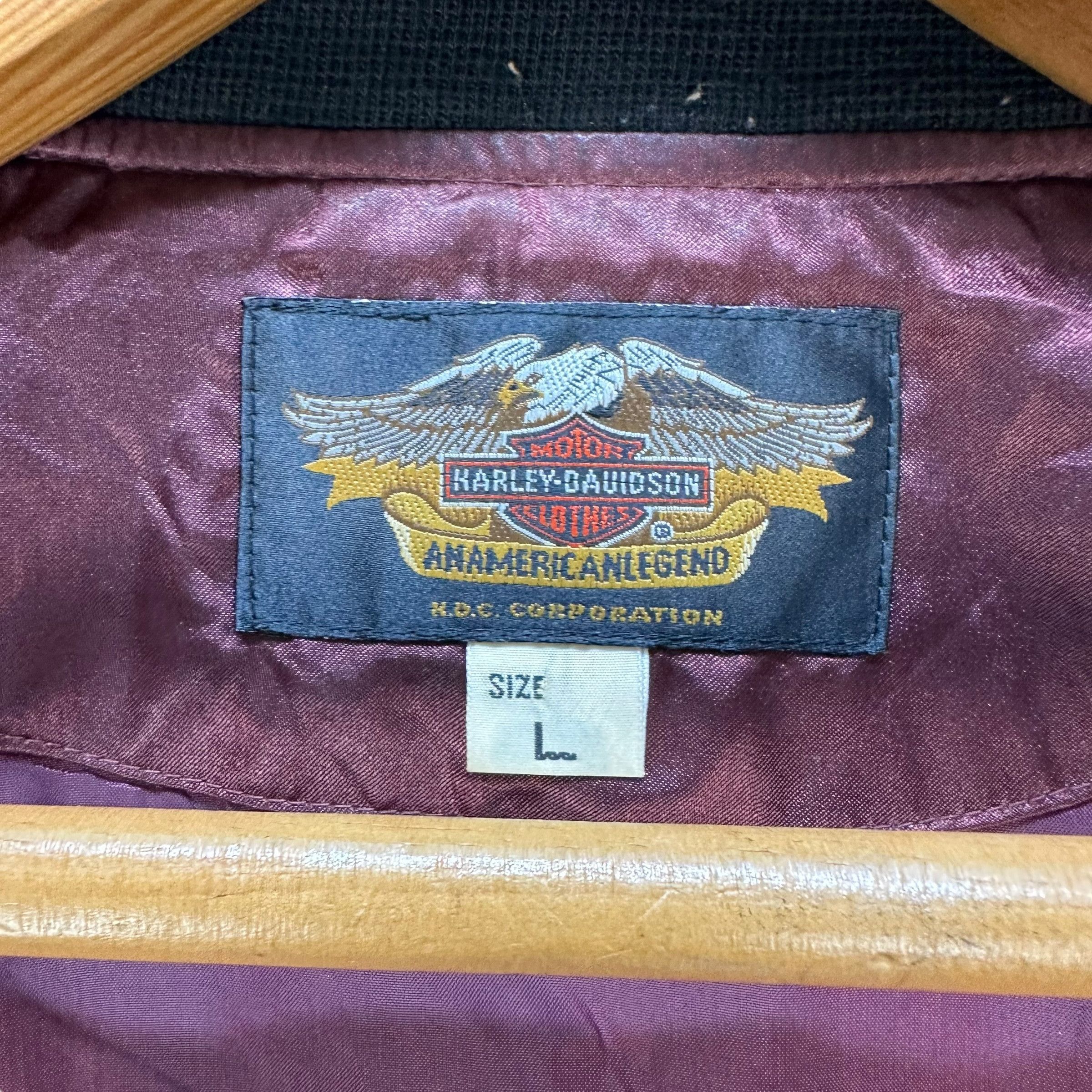 Harley Davidson HARLEY DAVIDSON Embroidered Big Logo Bomber Jacket #A77-1874 Size US L / EU 52-54 / 3 - 13 Thumbnail