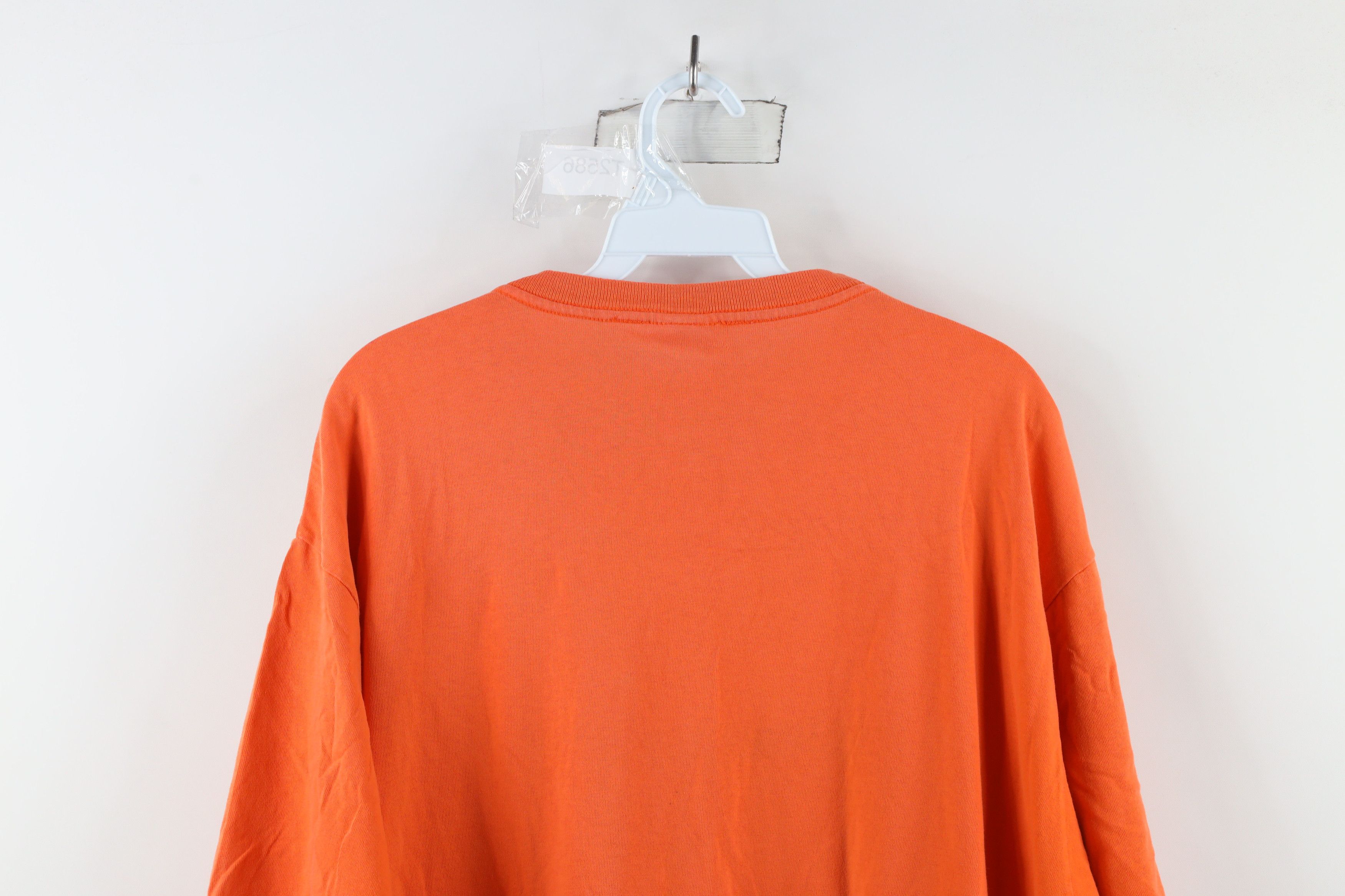 Ralph Lauren × Vintage Vintage 90s Chaps Ralph Lauren Spell Out Flag T-Shirt Orange Size US XL / EU 56 / 4 - 11 Thumbnail