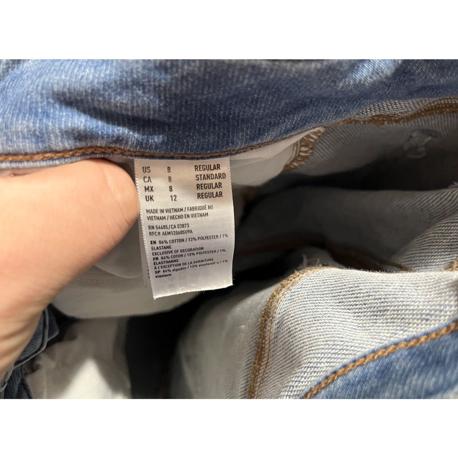 American Eagle Outfitters American Eagle Blue Super Stretch Low Rise Jegging Pants 8 Regular Solid Jeans Womens Vintage or 8 Regular Blue Jegging Stretch Denim Size 30" / US 8 / IT 44 - 7 Thumbnail