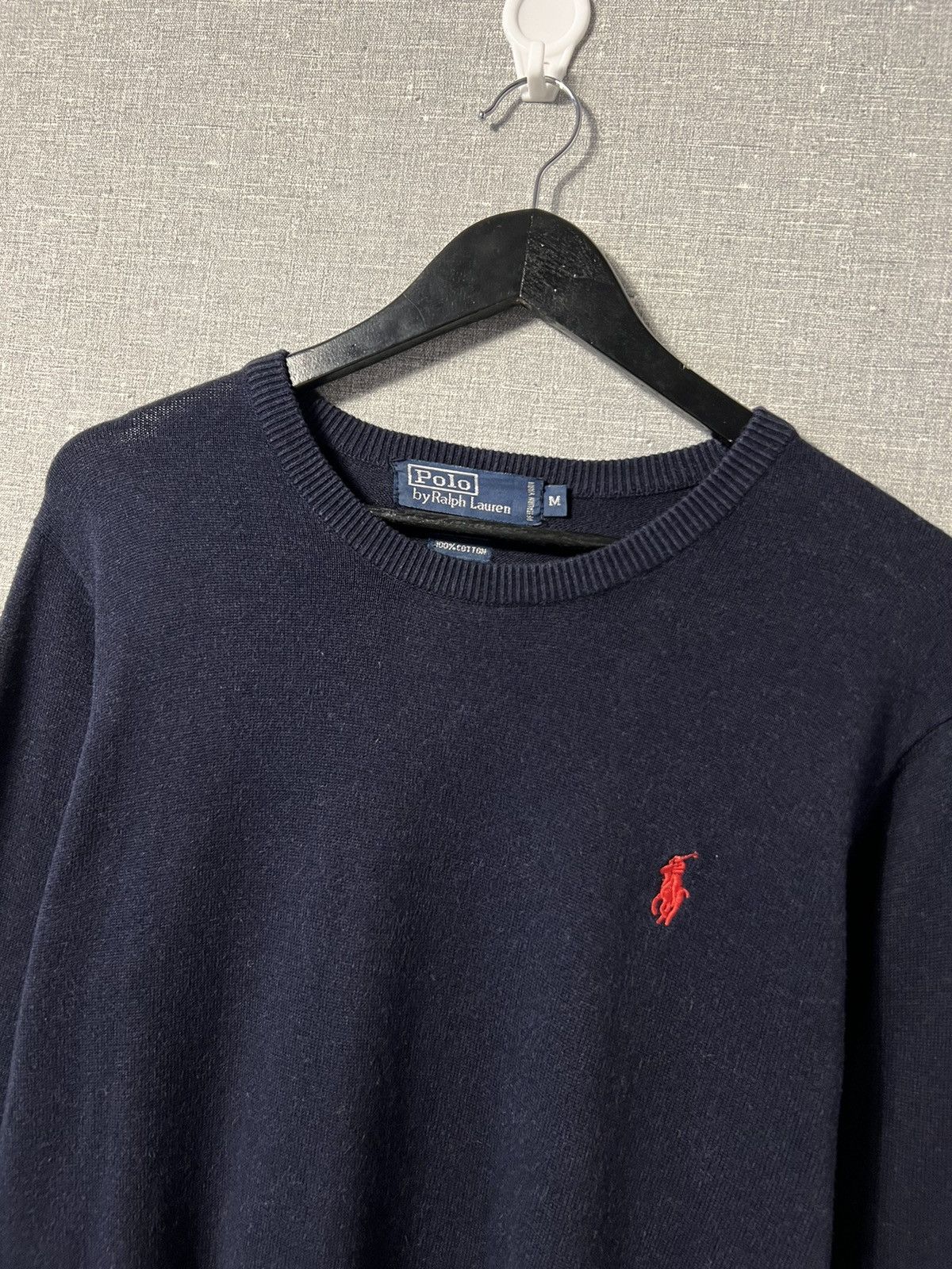 Polo Ralph Lauren × Vintage Vintage Man’s Polo Ralph Lauren Light Navy Crewneck Sweater Size US M / EU 48-50 / 2 - 5 Thumbnail