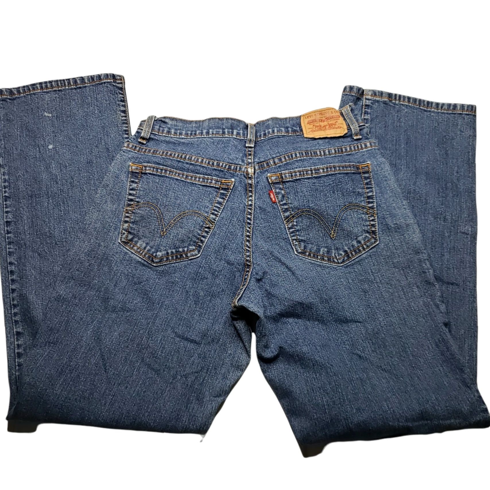Denime Levis Relaxed Boot Cut Denim Jeans 10M Women Regular 550 Blue Cotton Blend Inseam 31 in Size 10M Size 32" / US 10 / IT 46 - 6 Thumbnail