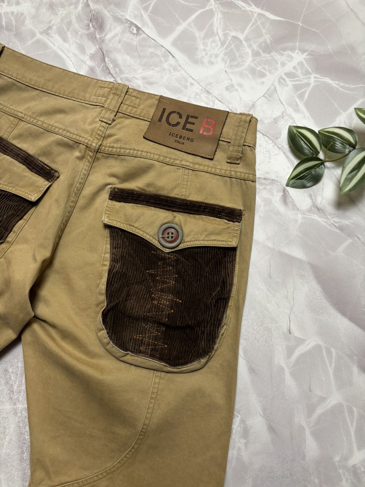 Iceberg Iceberg ICE B Corduroy Pockets Pants Vintage Brown Mens 33 Size US 33 - 10 Thumbnail