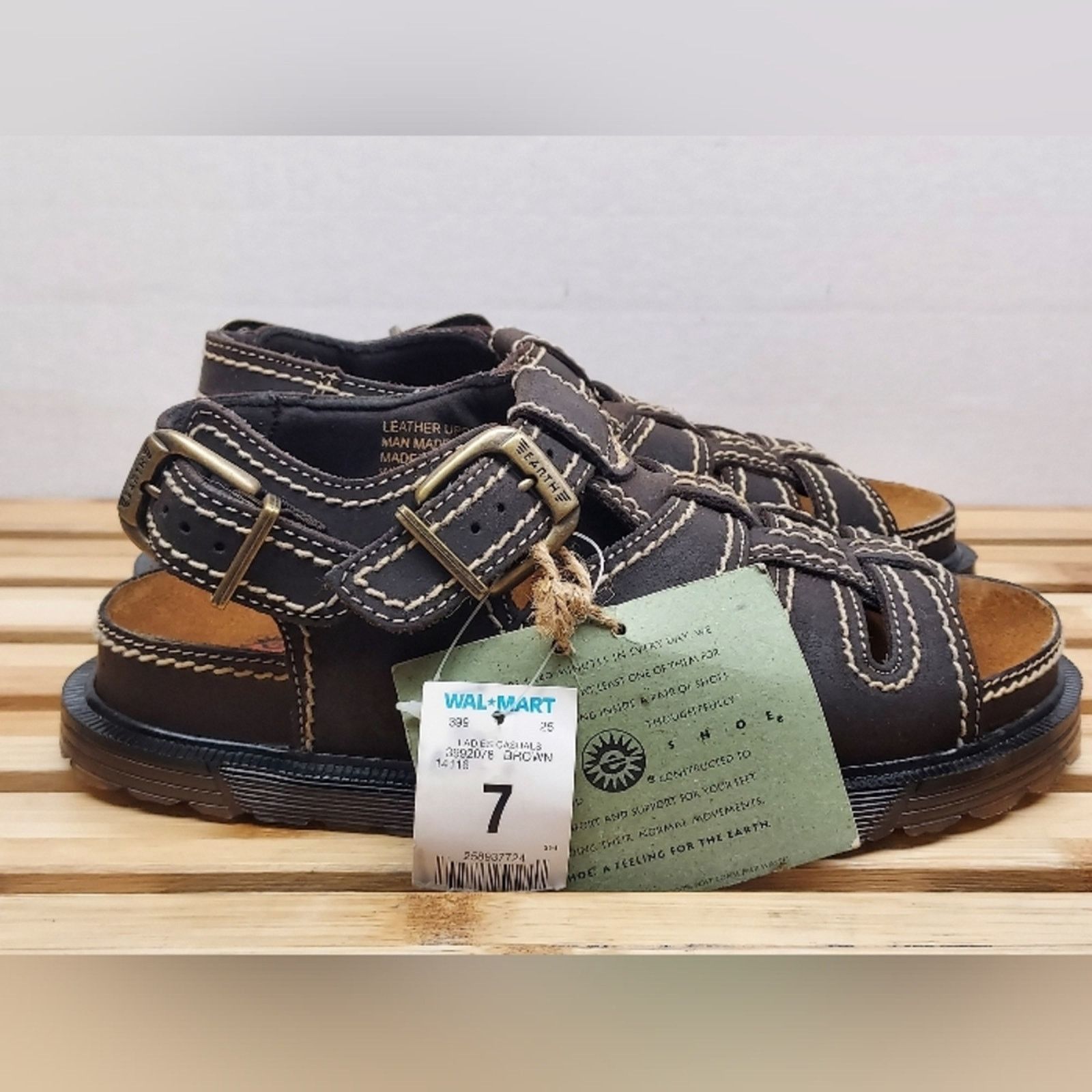 Other Earth Shoes Womens Brown Leather Casual Sandals Size 7 Size US 7 / IT 37 - 6 Thumbnail