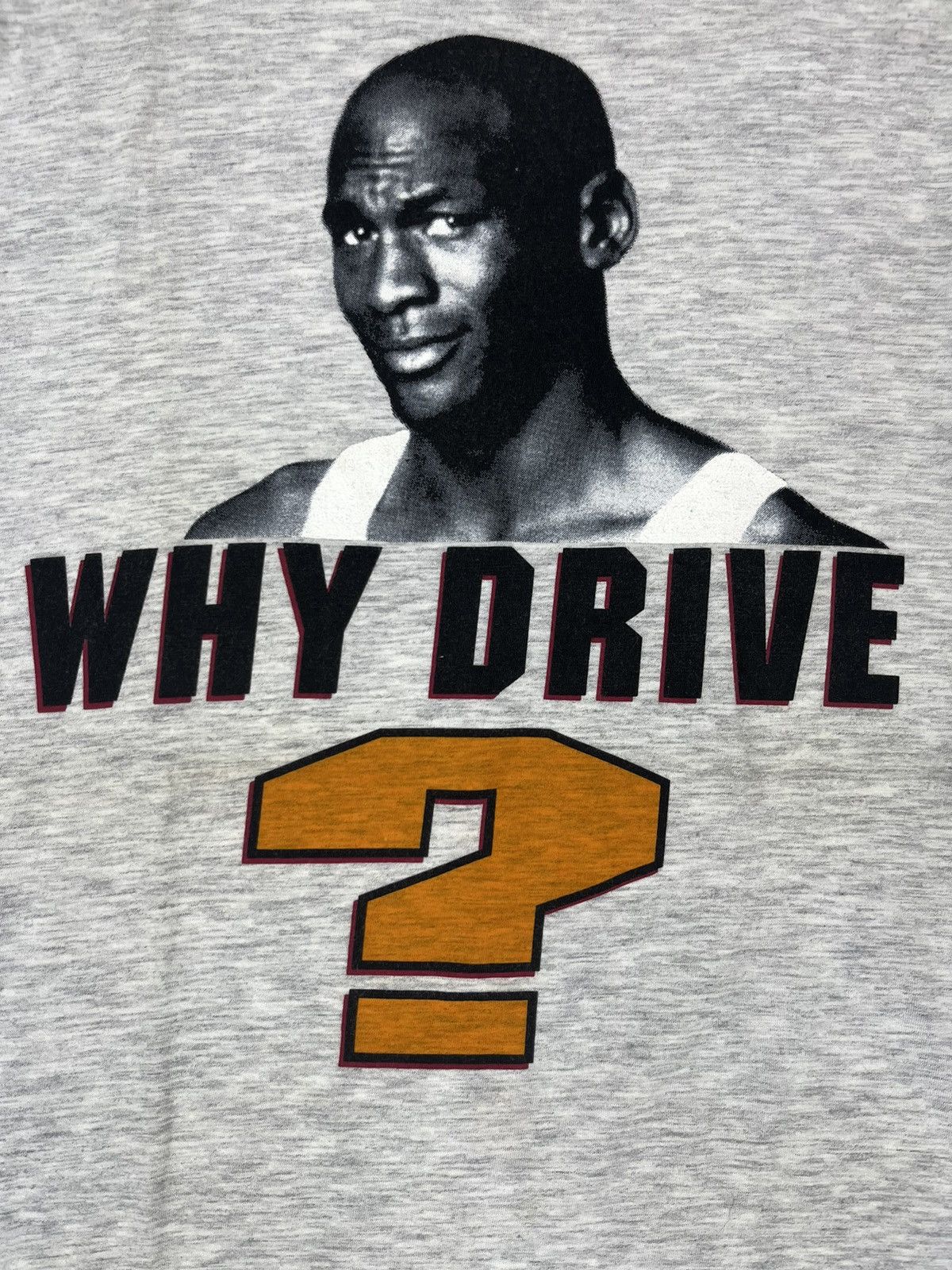 Nike Rare Nike Vintage 90s Air Jordan “Why Drive” T Shirt Size US XL / EU 56 / 4 - 7 Thumbnail