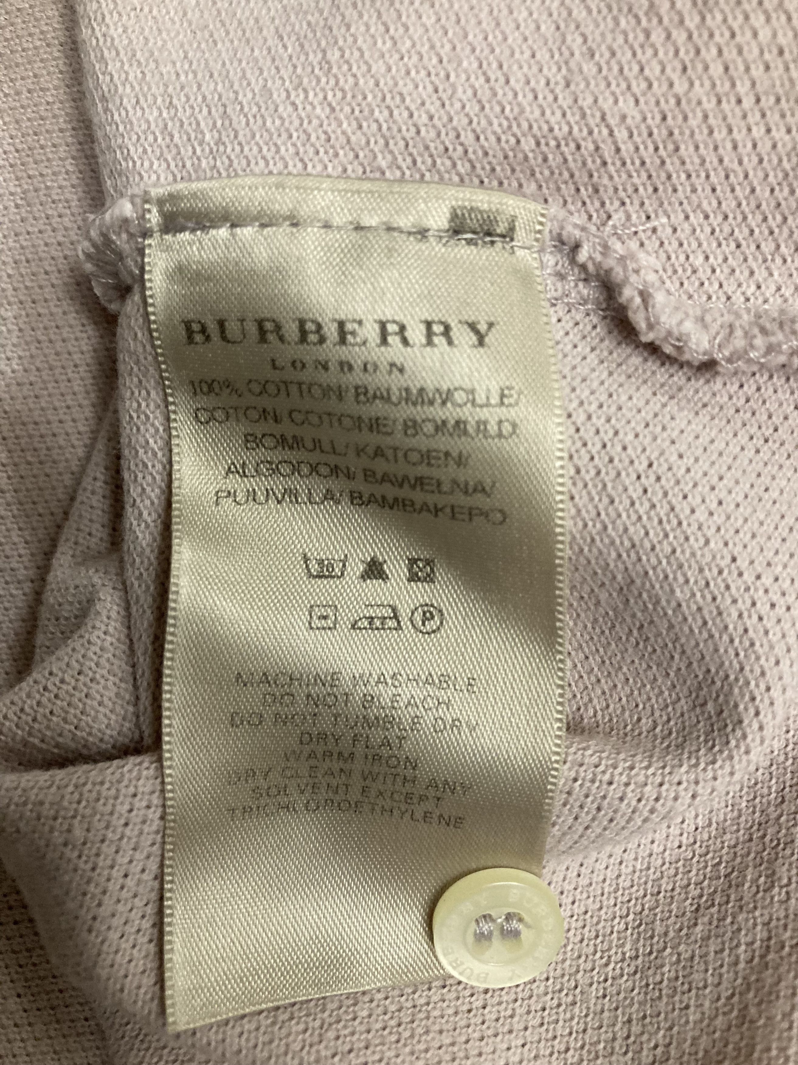 Burberry × Vintage Burberry London Hartford chalk city pink polo shirt Sz.-M Size US M / EU 48-50 / 2 - 7 Thumbnail