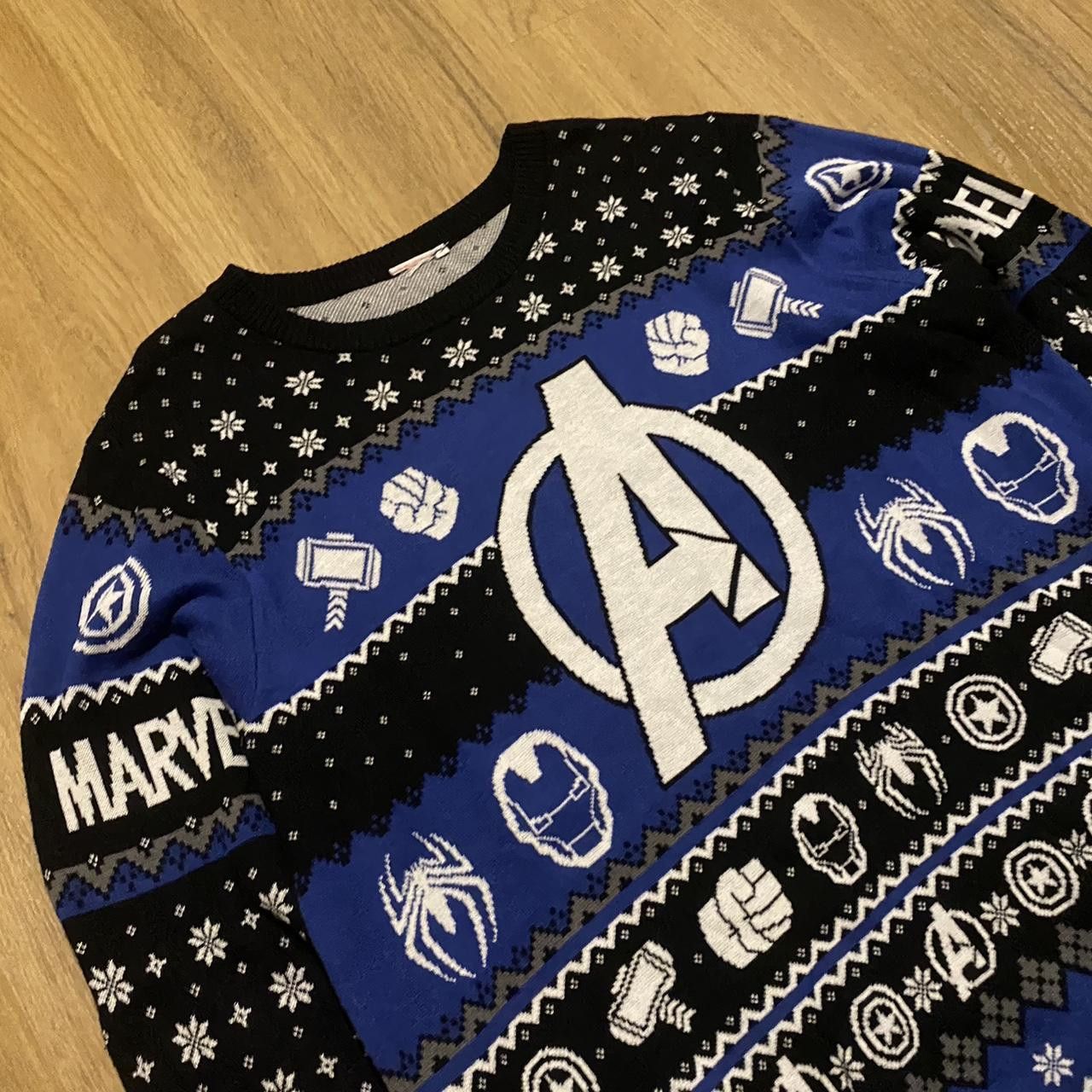 Marvel Comics Black and blue Marvel Avengers Christmas jumper Size US M / EU 48-50 / 2 - 3 Thumbnail