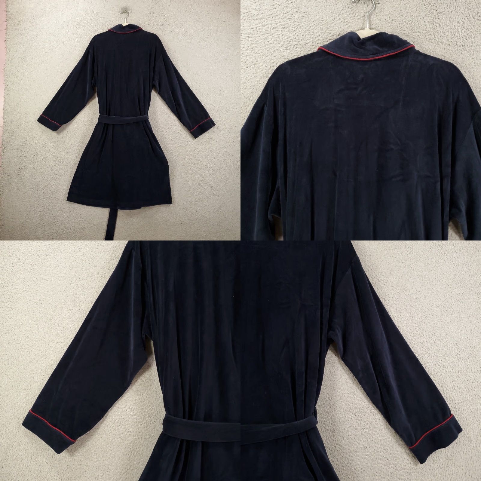 Ted Baker VINTAGE Ted Baker Bath Robe Mens Small Medium Blue Velour Thick Fleece Soft Night Robe Size US M / EU 48-50 / 2 - 8 Thumbnail
