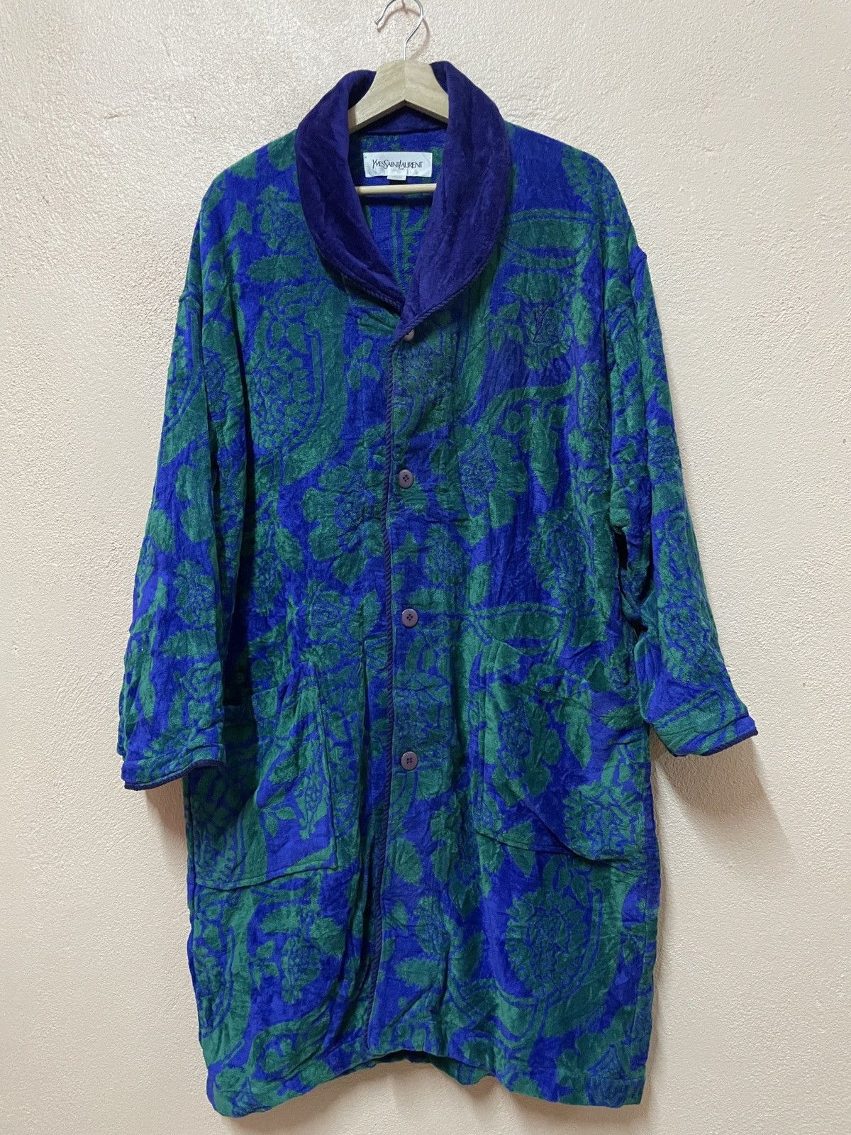 Designer × Yves Saint Laurent Yves Saint Laurent YSL Bathrobe Multicolor Floral Native Size US L / EU 52-54 / 3 - 1 Thumbnail