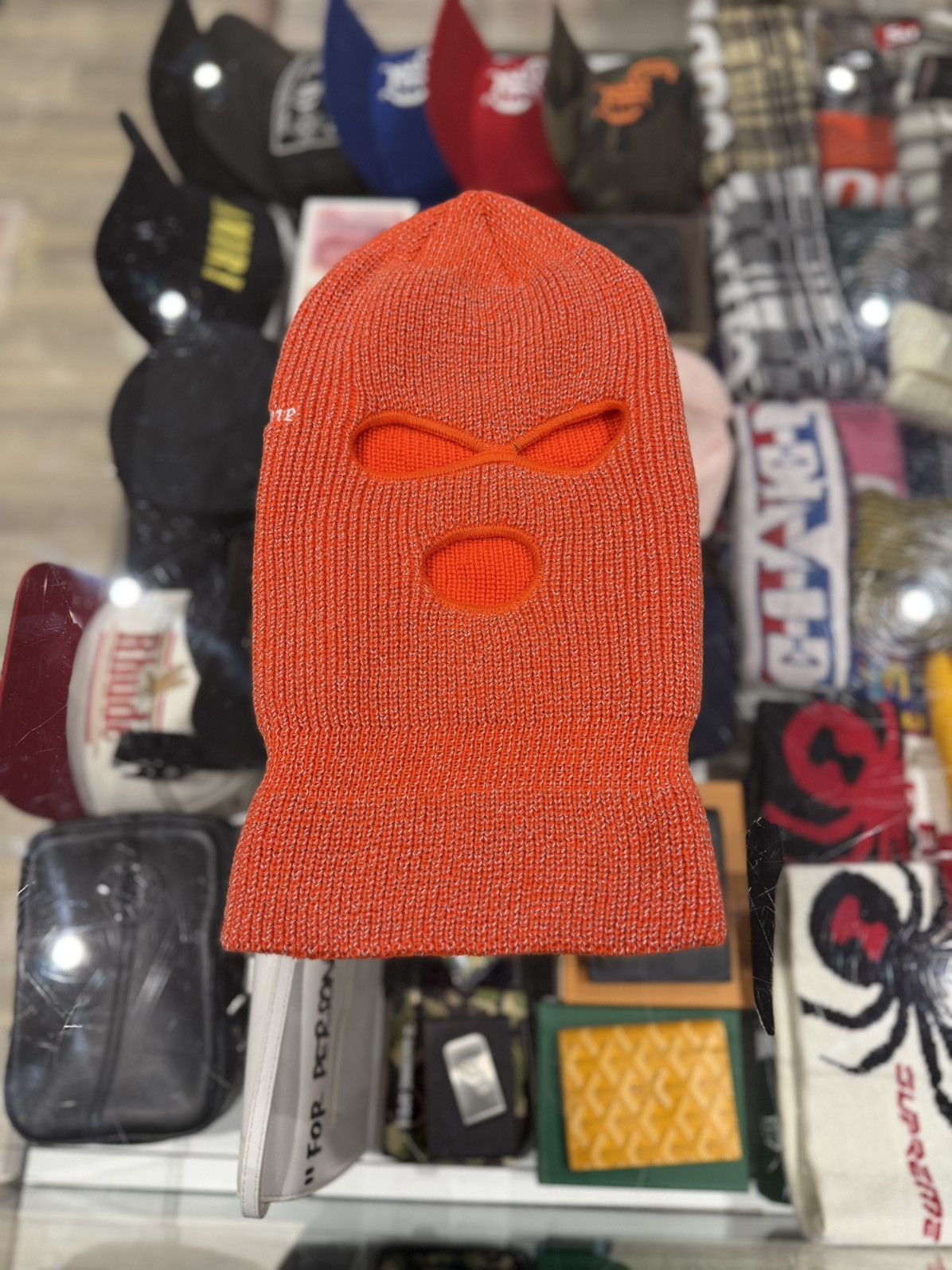 Supreme Supreme Reflective Balaclava Orange Size ONE SIZE - 1 Thumbnail