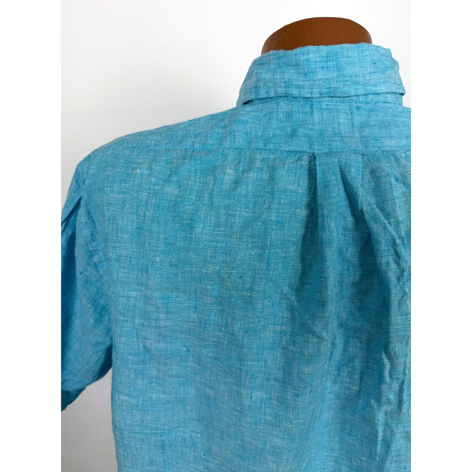 Brooks Brothers Brooks Brothers Shirt XL Slim Fit Irish Linen Button Down Travel Outdoors Blue Men Size US XL / EU 56 / 4 - 7 Thumbnail