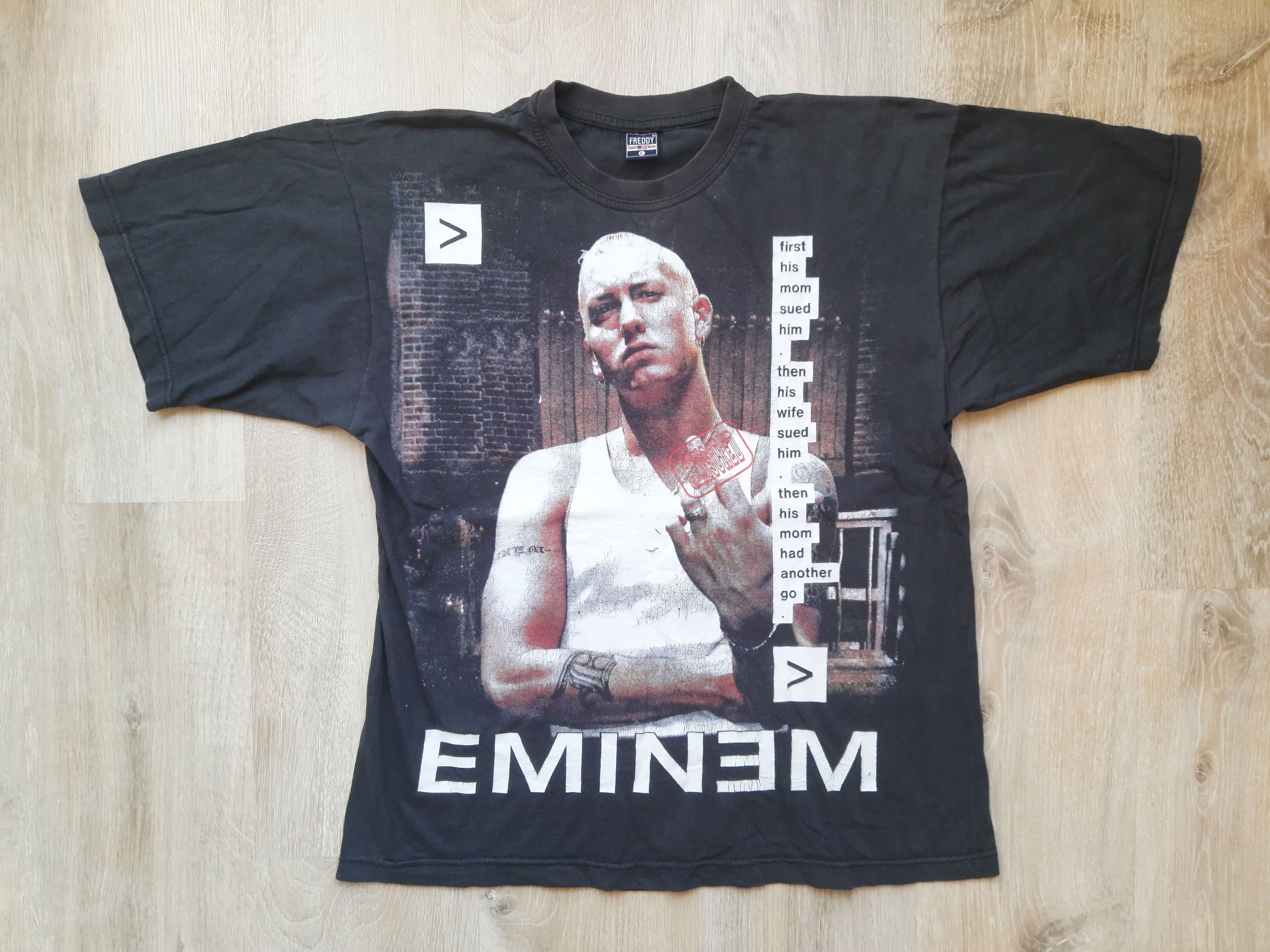 Vintage Rare Bootleg Eminem Lawsuit Hiphop T Shirt Large