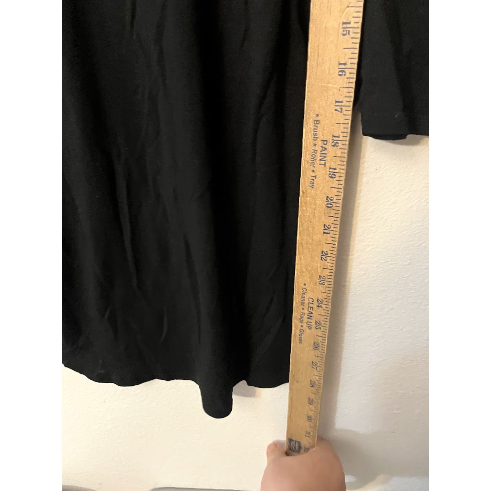 Express Express Womens Tunic Blouse Sz Small Black V-Neck 3/4 Sleeve Pullover Shirt Size S / US 4 / IT 40 - 4 Thumbnail