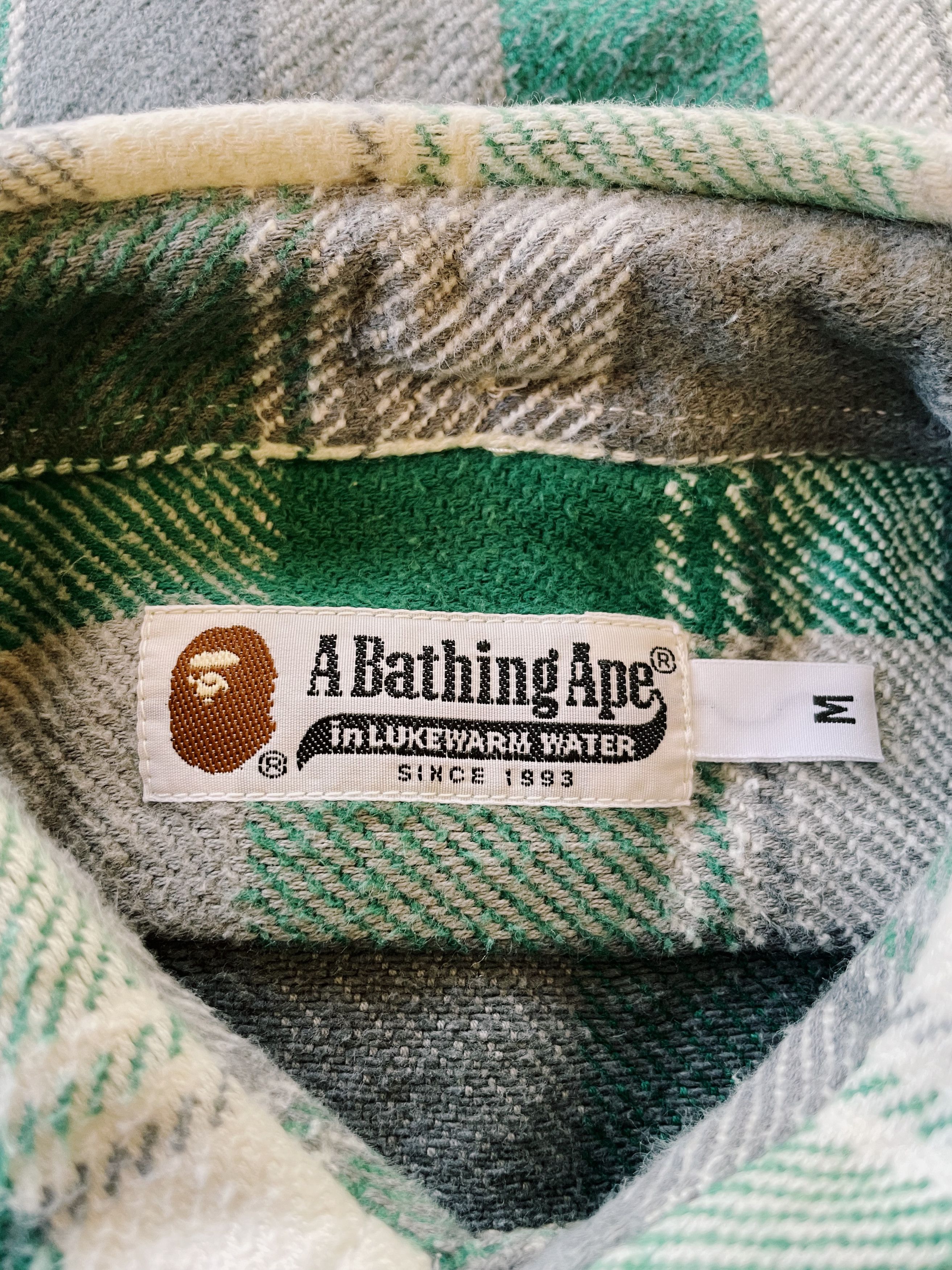 Bape Vintage Y2K Bape A Bathing Ape Checkered Flannel Shirt Size US M / EU 48-50 / 2 - 3 Thumbnail