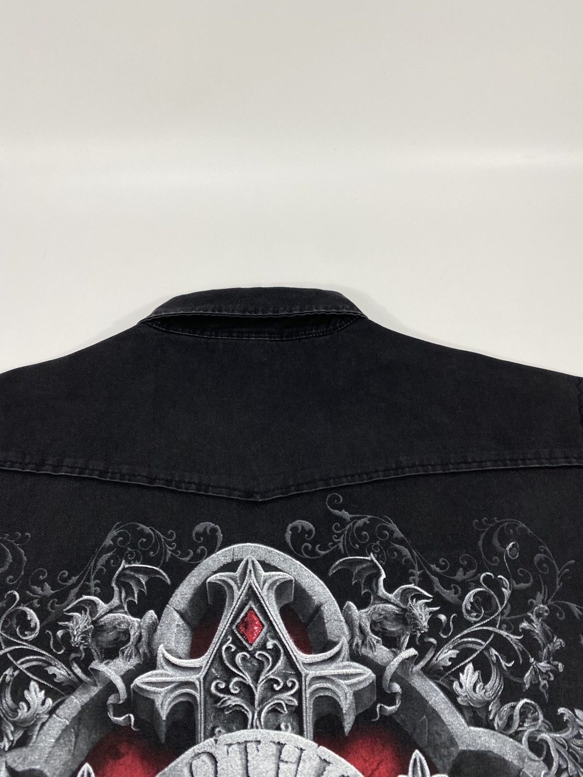 Other Vintage Y2K Gothic Crosses Skulls Angels Funeral Vest Shirt Size US XXL / EU 58 / 5 - 9 Thumbnail