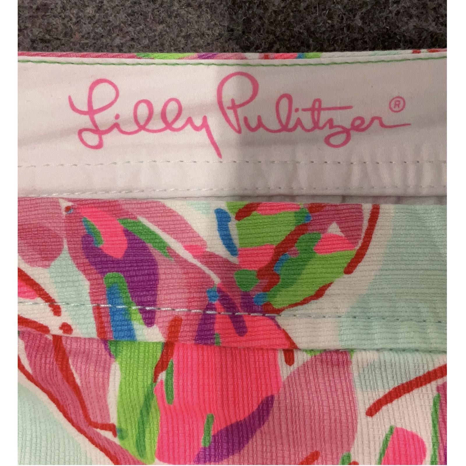 Other Lilly Pulitzer Pink Leaf Printed Cotton Shorts Size 2 Size 26" / US 2 / IT 38 - 3 Thumbnail