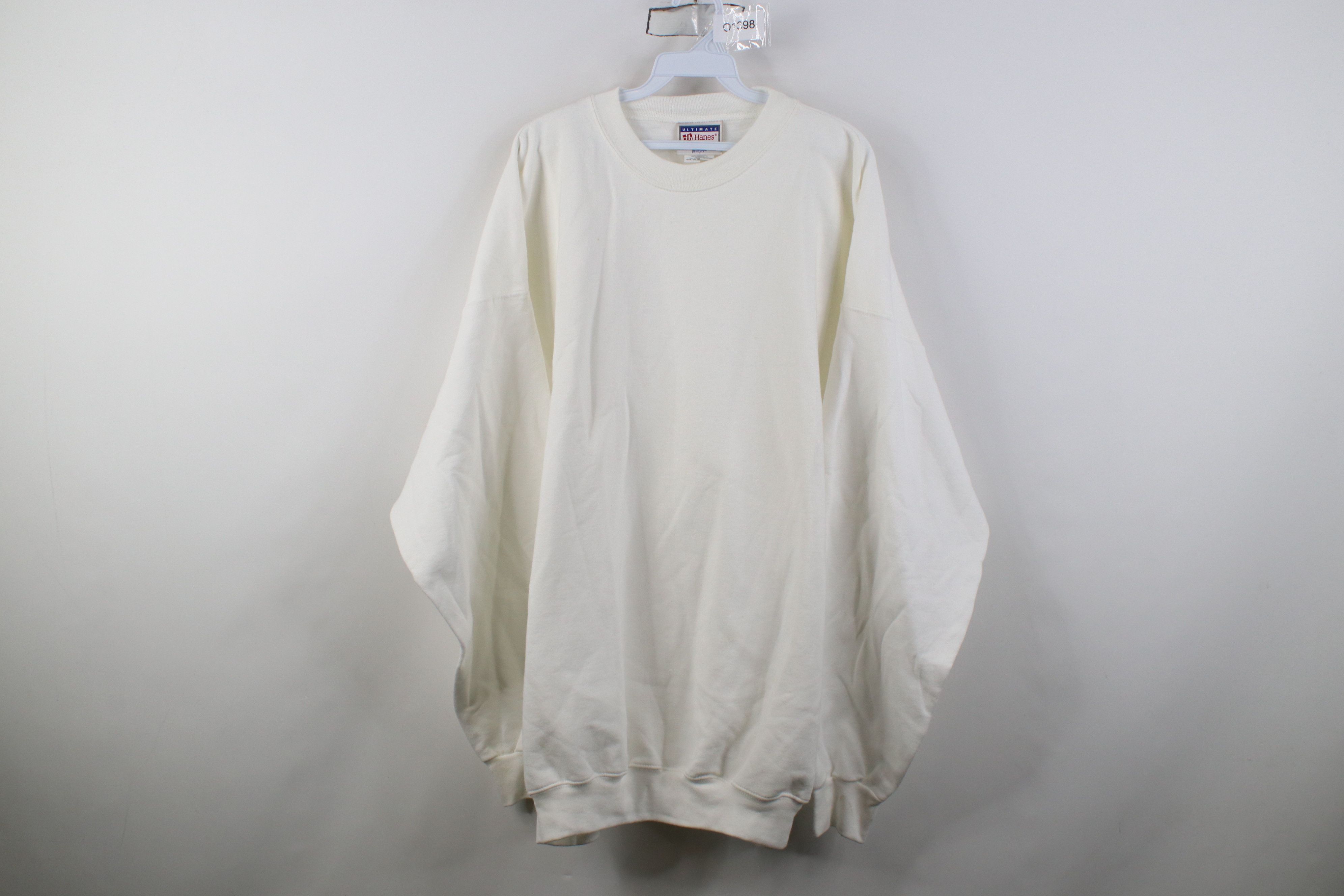 Vintage Vintage 90s Y2K Streetwear Crewneck Sweatshirt White Size US XXL / EU 58 / 5 - 1 Thumbnail