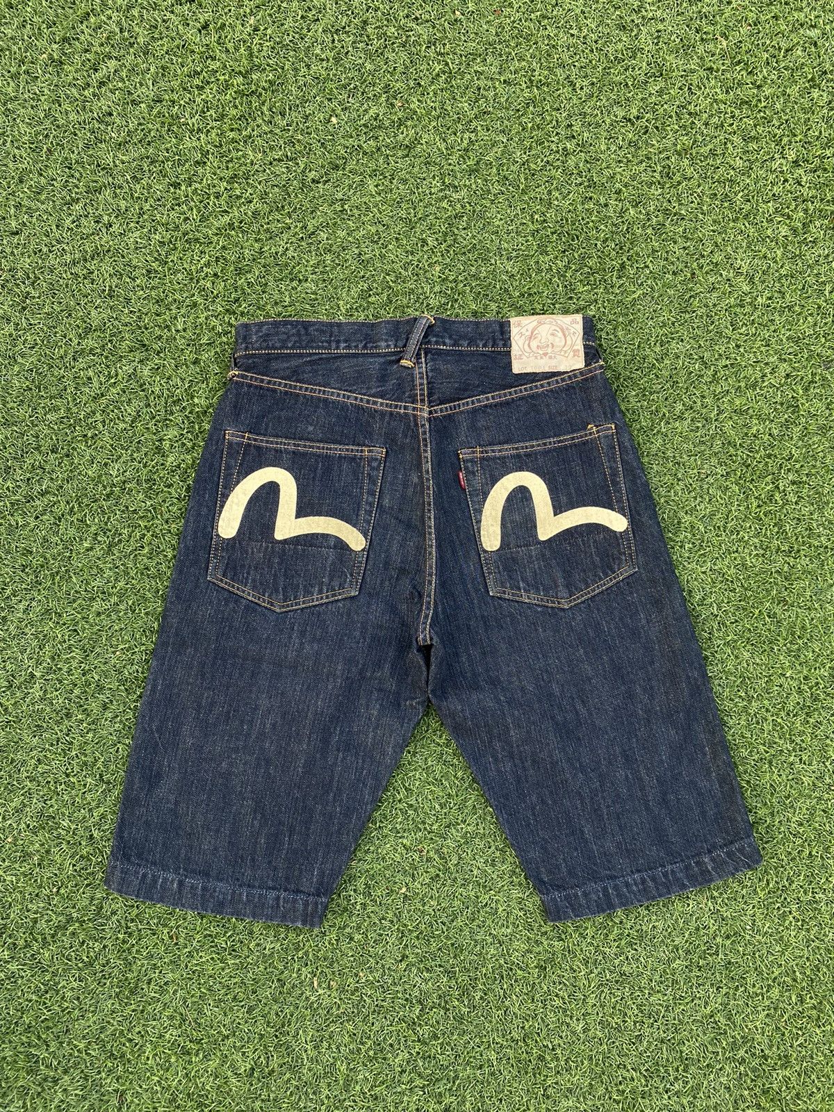 Evisu EVISU SHORT PANTS DENIM WITH WHITE SEA GULLS MADE IN JAPAN Size US 31 - 1 Thumbnail