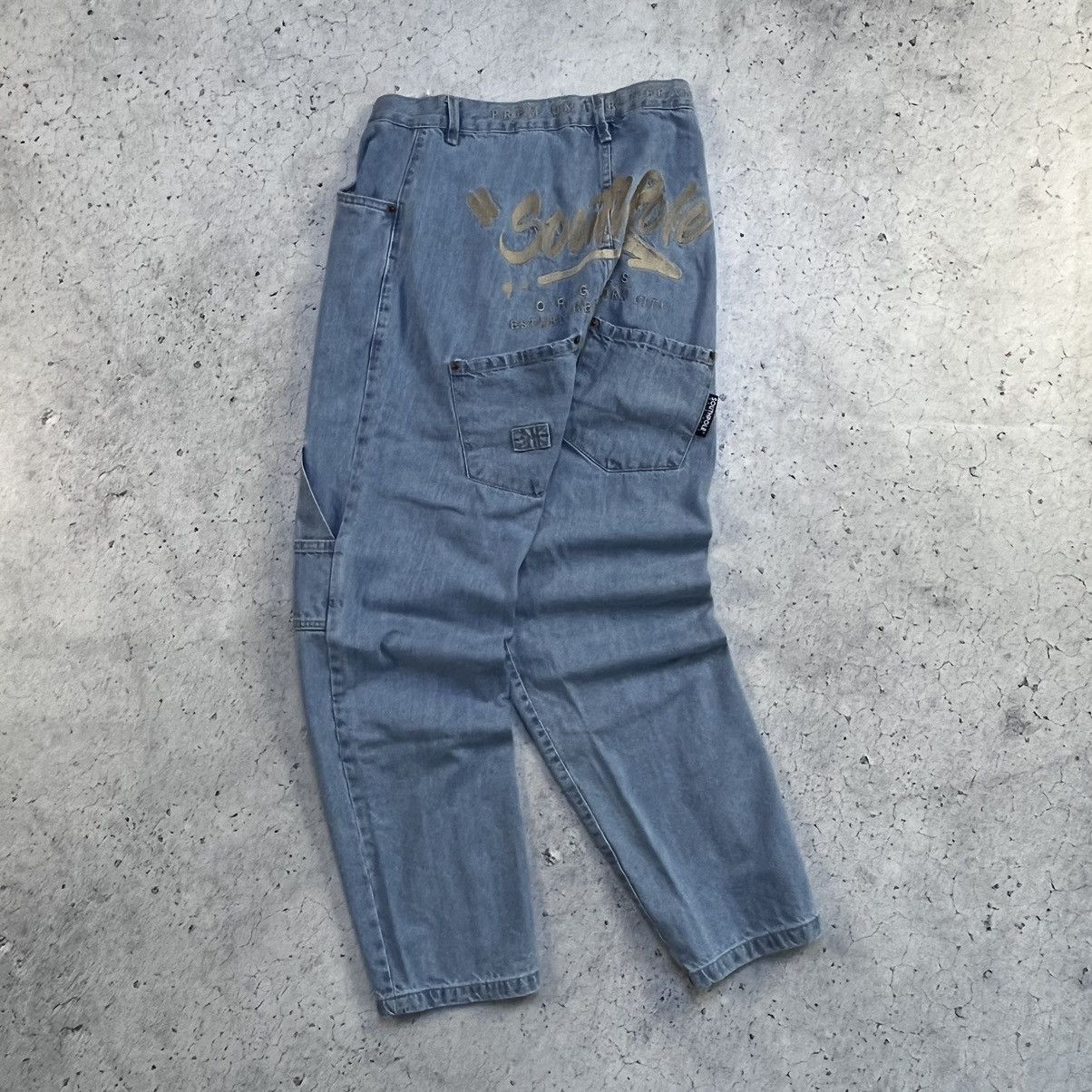 JNCO × Southpole Southpole Og Baggy Embroidered Logo Jeans Vintage Rap Pants Size US 30 / EU 46 - 3 Thumbnail