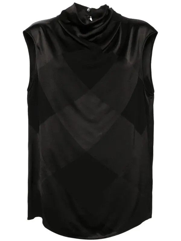 Balmain o1s1wg111025 Check Pattern Vest in Black Size XS / US 0-2 / IT 36-38 - 1 Thumbnail