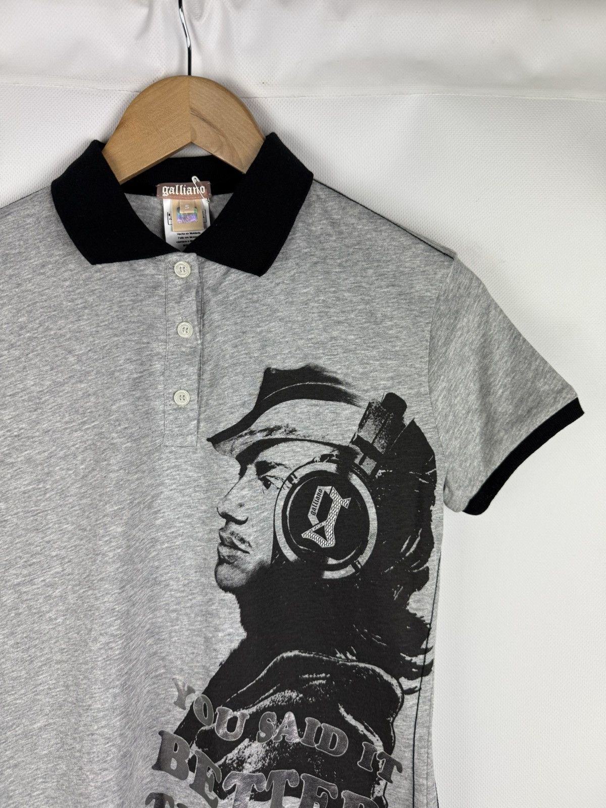 John Galliano Galliano Newspaper You Said It Better Than All Polo T Shirt Size S / US 4 / IT 40 - 5 Thumbnail