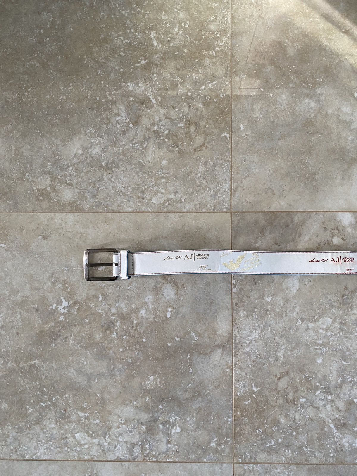 Armani Vintage Armani Jeans Belt A|X Y2K Streetwear Size 32 - 1 Thumbnail