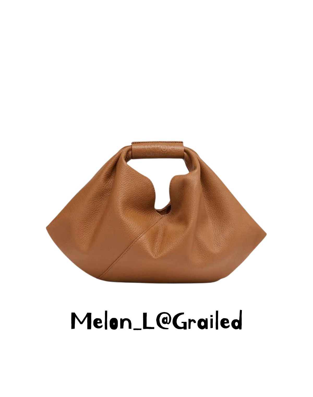 Maison Margiela NWT Japanese Grained Leather Tote Bag - Brown, OS Size ONE SIZE - 1 Thumbnail