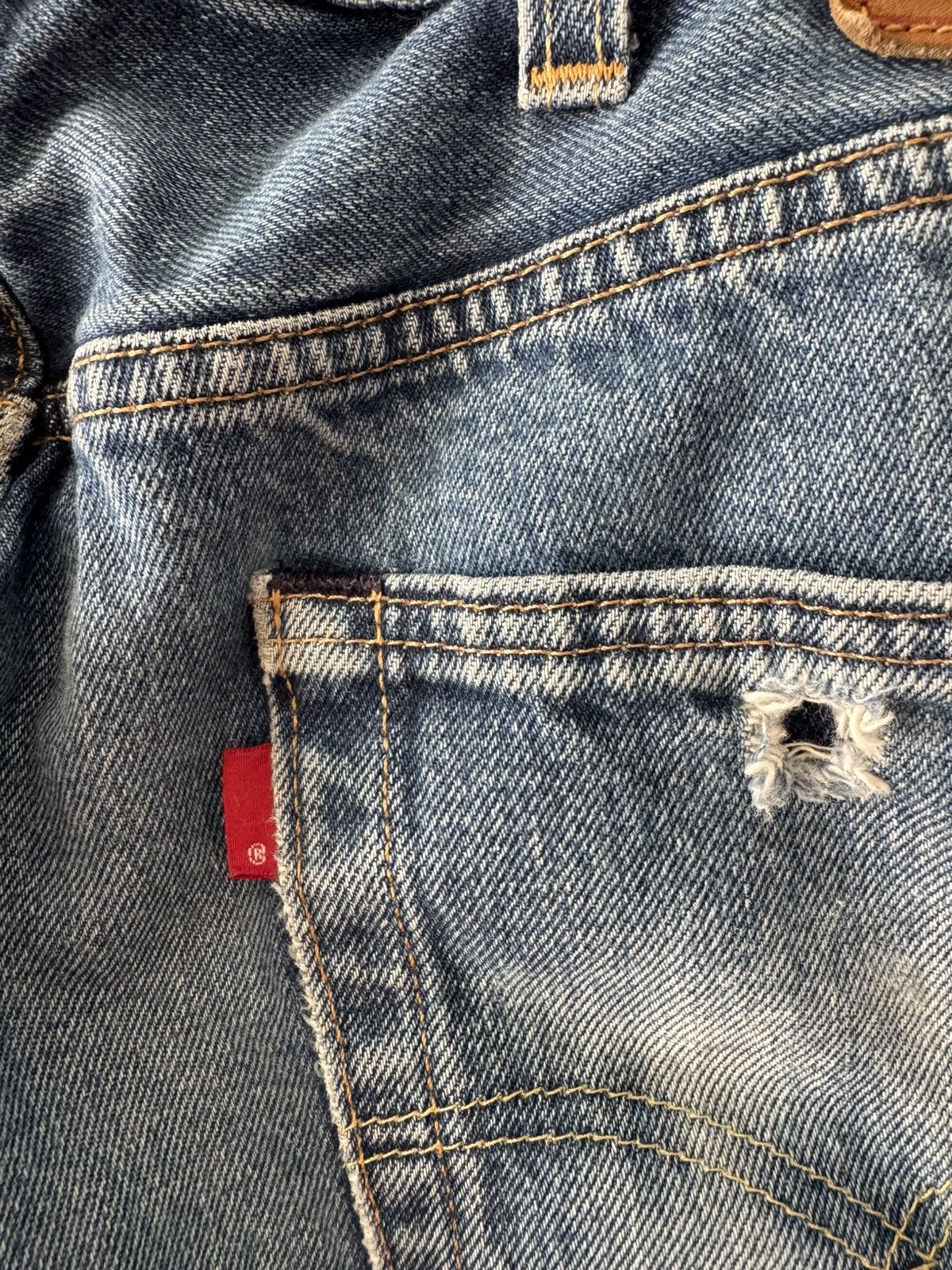 Levi's Levi’s Premium 501 ST Selvedge Jeans W38 L29 (Blank Red Tab) Size US 38 / EU 54 - 3 Thumbnail