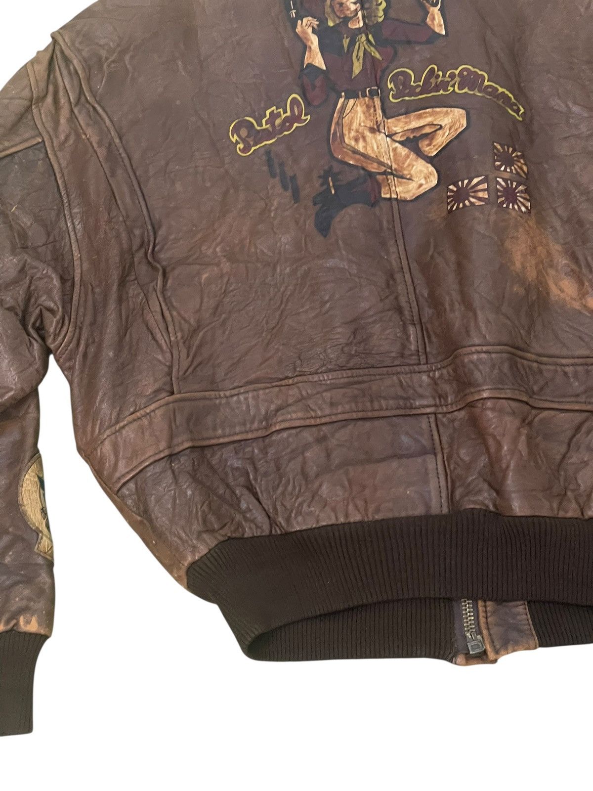 Avirex Vtg 80s Leather Jacket Avirex Cowboy Girl 2🟦 Size US L / EU 52-54 / 3 - 4 Thumbnail