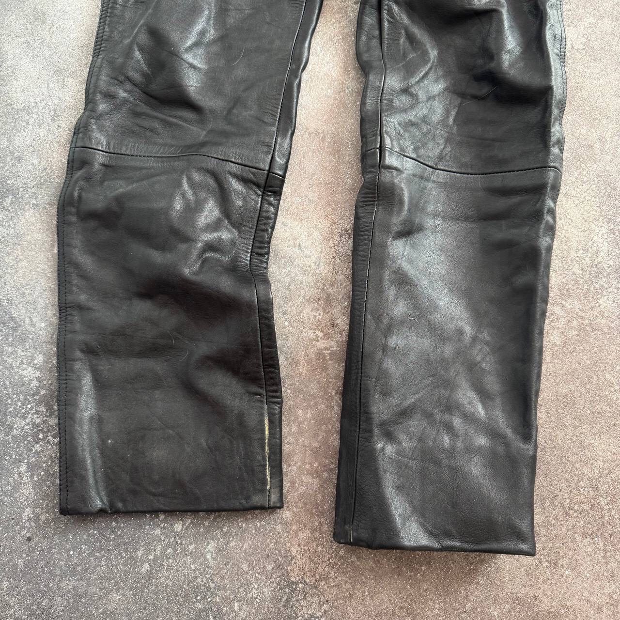Genuine Leather Amazing Vintage Black Leather Pants Size US 30 / EU 46 - 8 Thumbnail