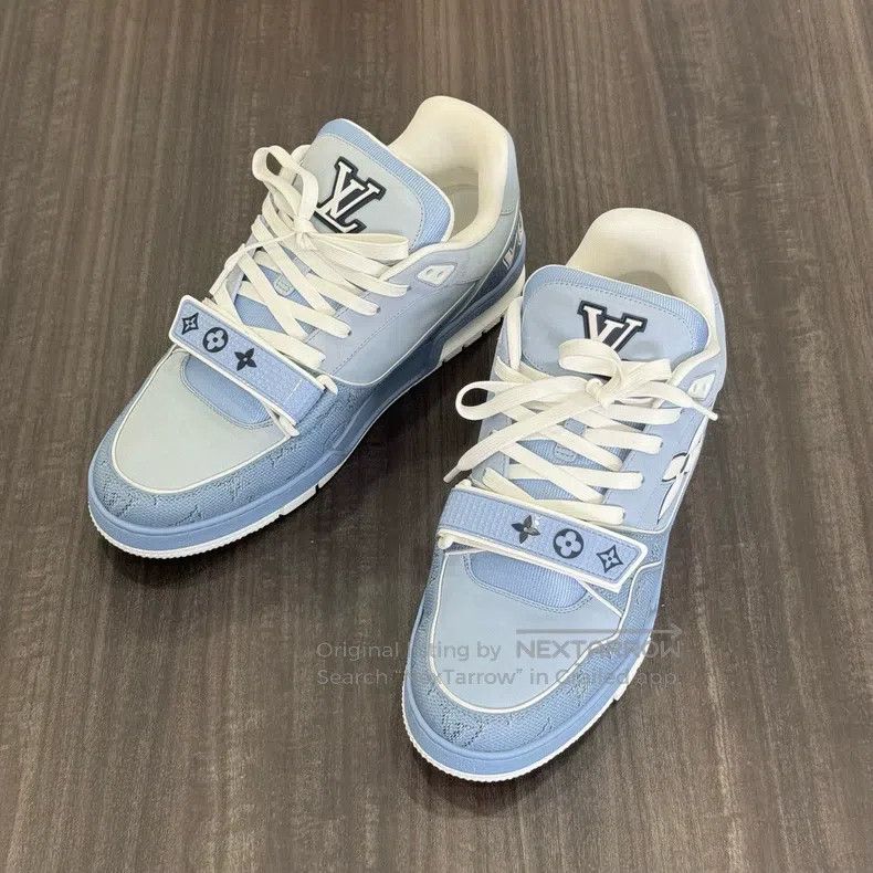 Louis Vuitton Louis Vuitton Trainer Blue Velcro shoes Size US 8.5 / EU 41-42 - 2 Thumbnail