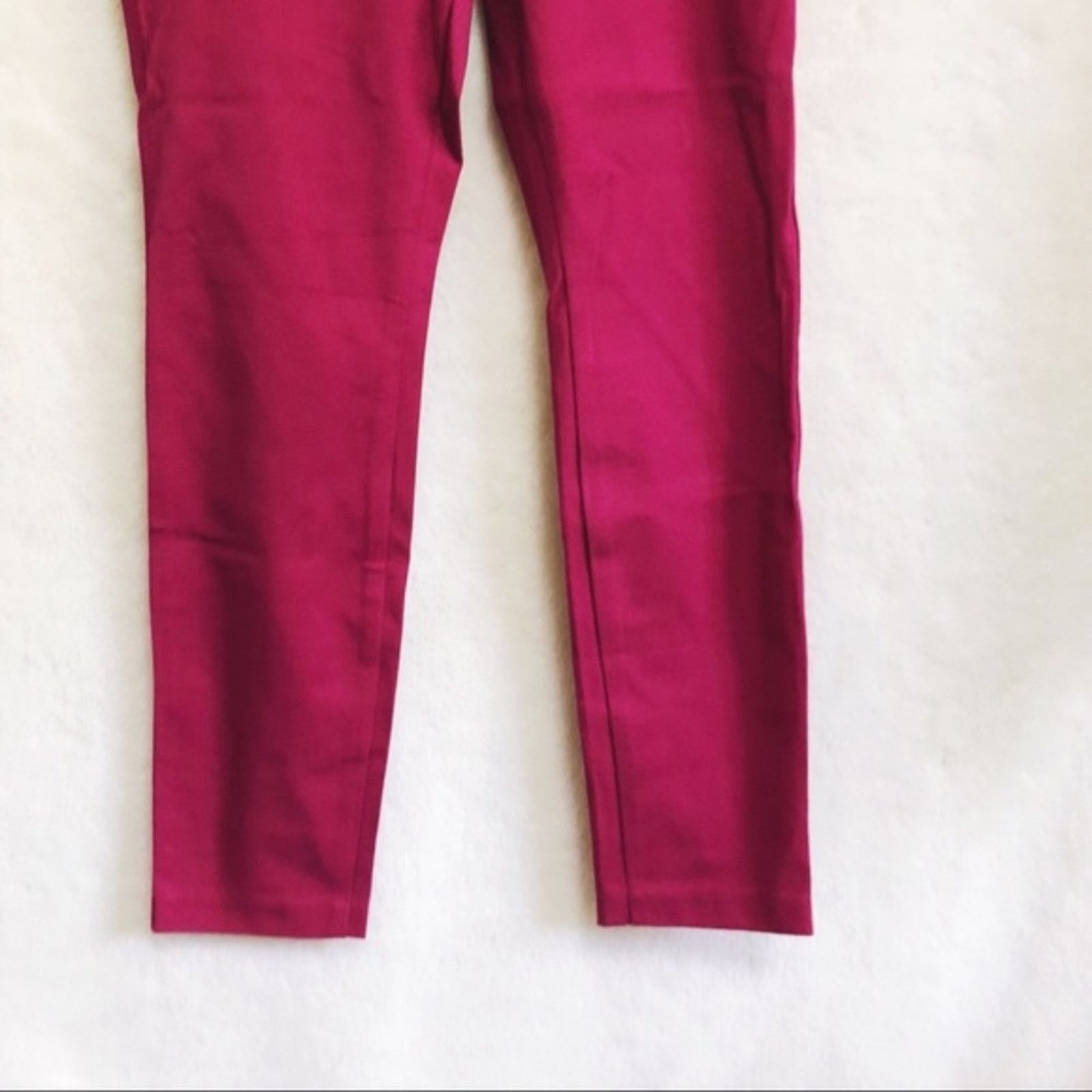 Gap GAP Maroon Cropped Slim City Pants Size 25" / US 0 / IT 36 - 4 Thumbnail