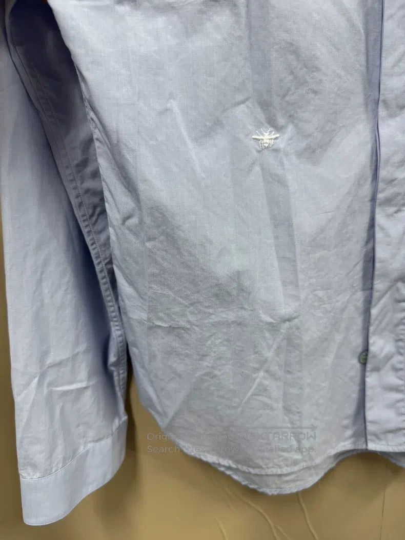 Dior Dior Size39 Blue little bee embroidered shirt Size US XXS / EU 40 - 3 Thumbnail