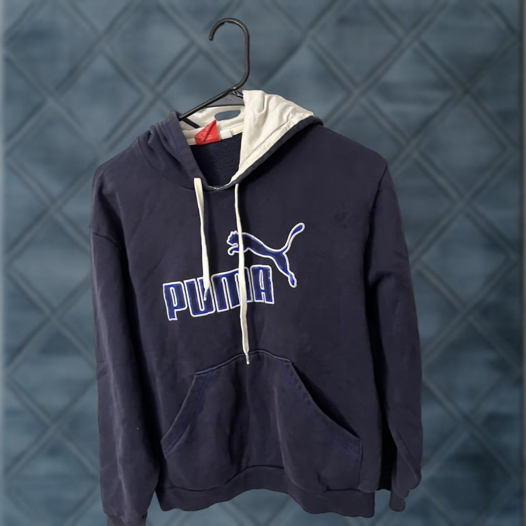 Puma PUMA Pullover Hoodie Sweatshirt Mens Sz Small Blue W/ Logo Sleeve Logo Sport Size US S / EU 44-46 / 1 - 1 Thumbnail