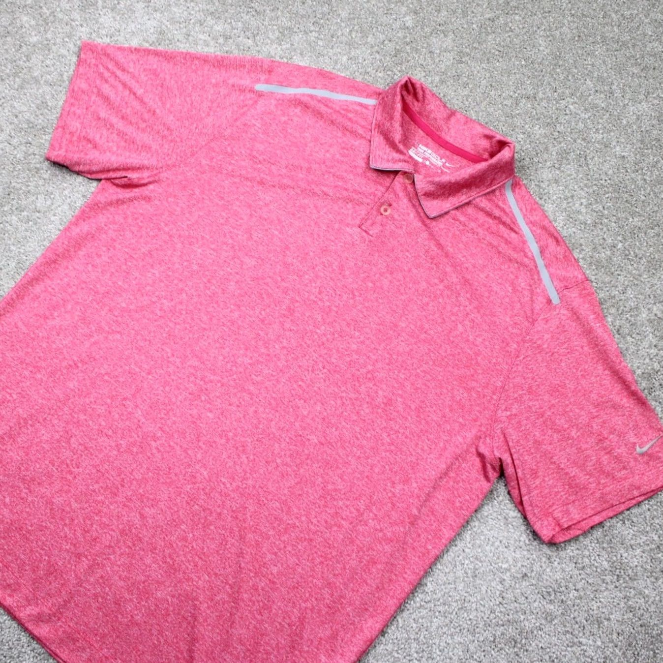 Nike Nike Tour Performance Polo Shirt Mens XL Pink Dri-Fit Golf Polyester Pullover Size US XL / EU 56 / 4 - 3 Thumbnail