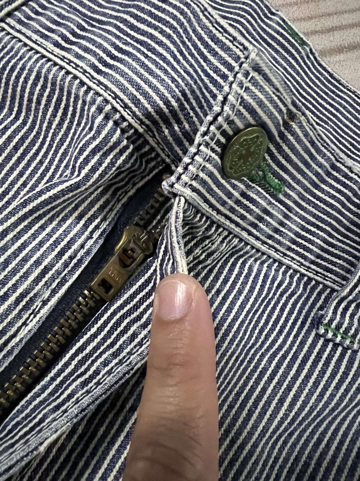 Japanese Brand 💥Vintage Oshkosh Carpenter Stripe Hickory Denim Jean Size US 36 / EU 52 - 16 Thumbnail
