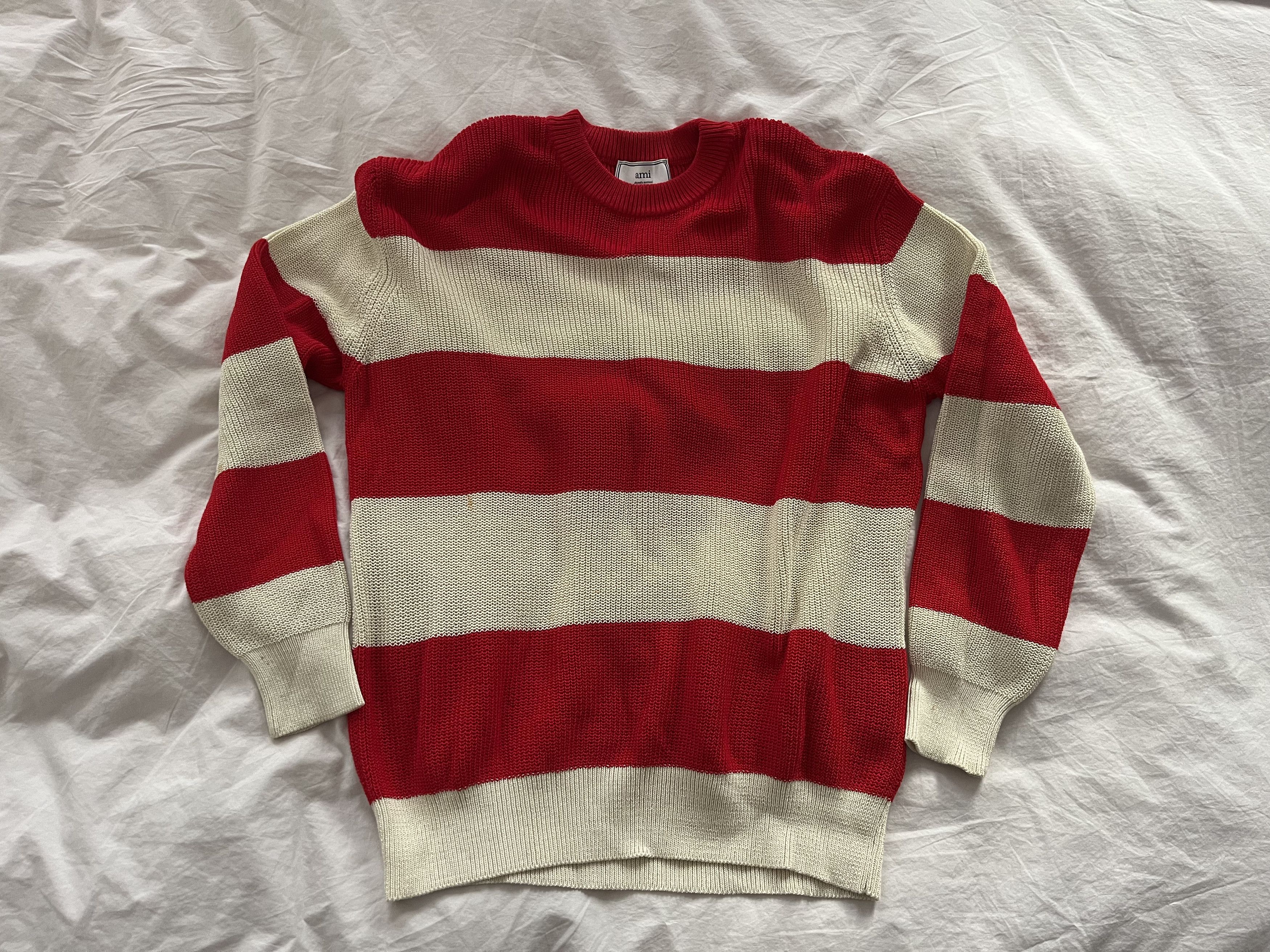Oversized cotton striped knit