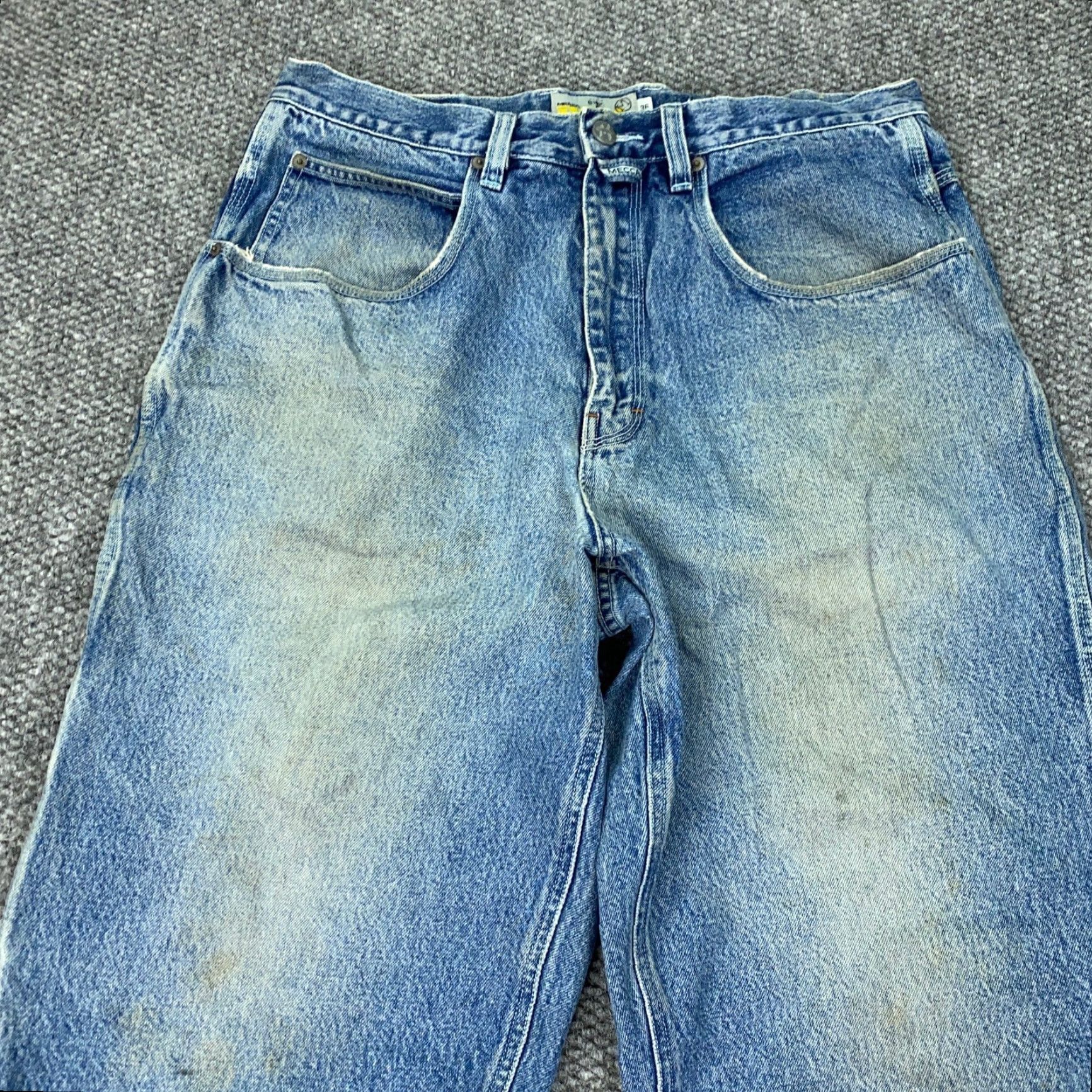 Vintage VINTAGE Mecca Jeans Mens Size 36 Denim Distressed Relaxed Fit 90s Grunge Retro Casual Size US 35 - 2 Thumbnail