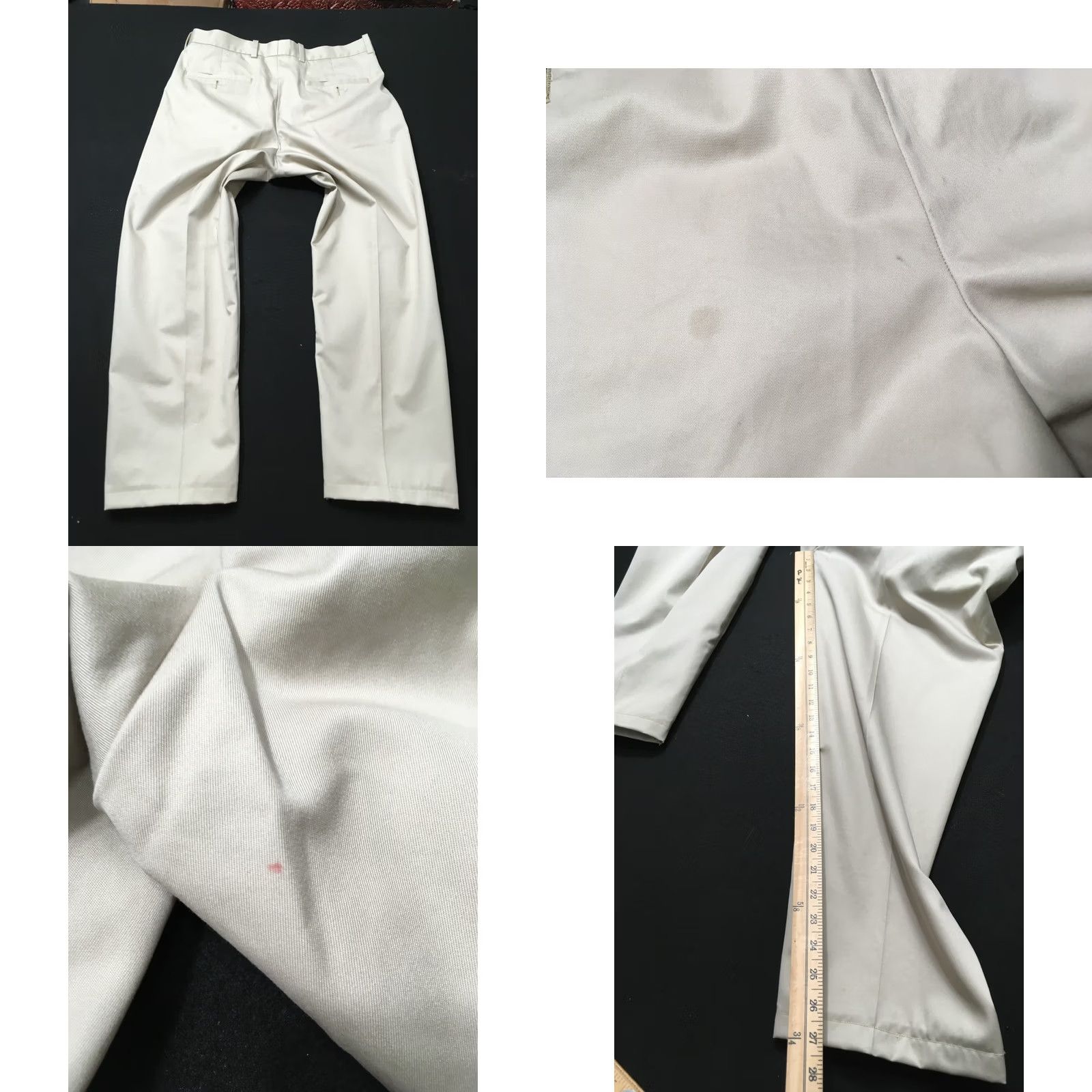 Nordstrom John W Nordstrom Pants Mens Tag 33 x29 Khaki Pleated Wrinkle Free staining Size US 33 - 8 Thumbnail