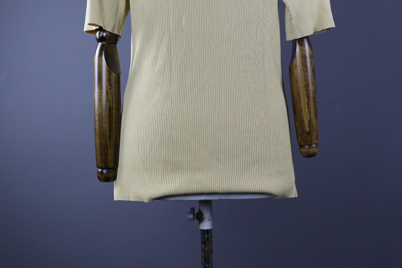 Designer Ladies Elisa Cavaletti Basic Ribbed Blouse Pullover Top Size M / US 6-8 / IT 42-44 - 7 Thumbnail