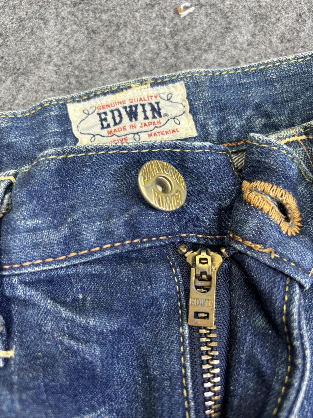 💥Insane 90s Style💥Vintage Edwin 504 Raw Fades Denim F898
