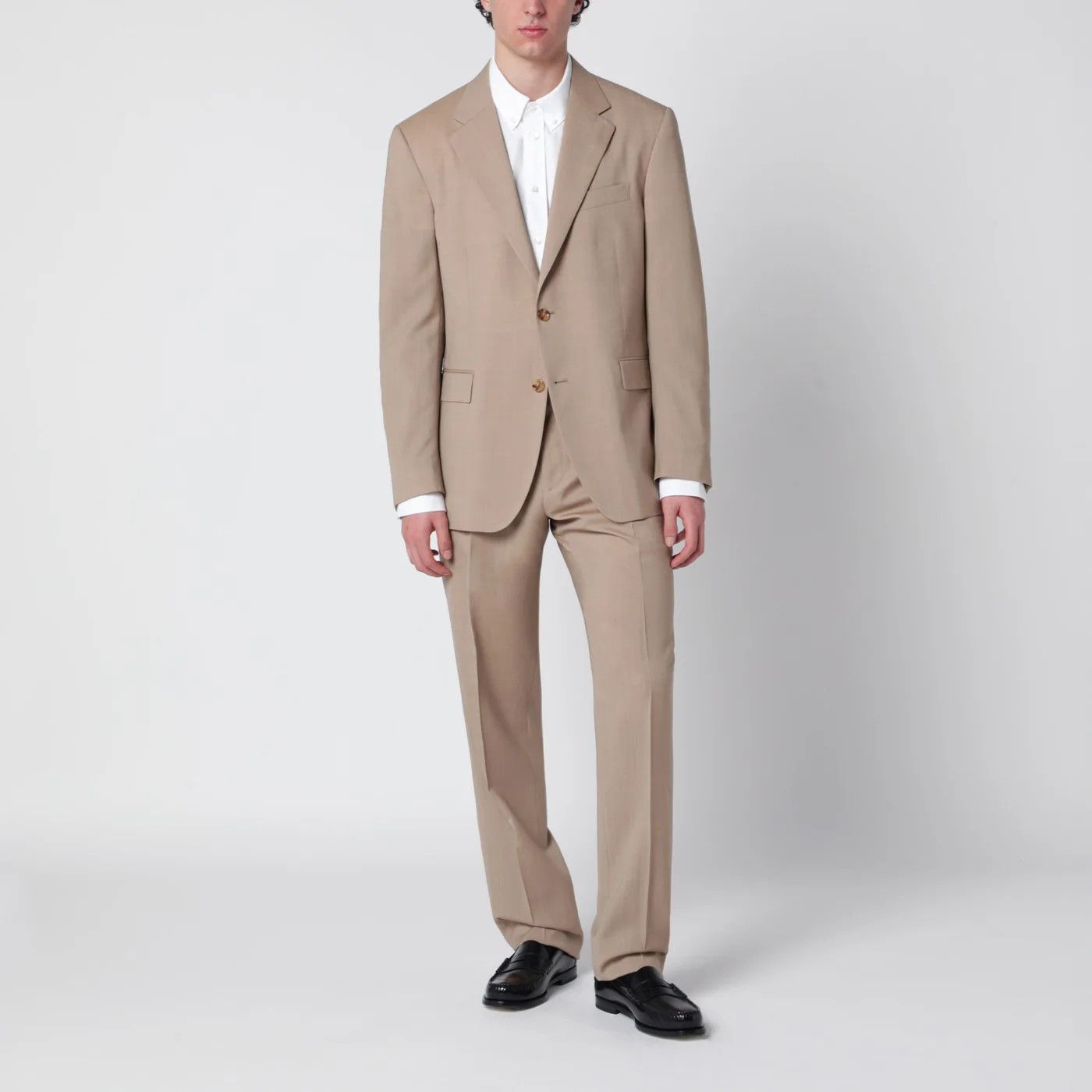 Lardini o1d2blof0526 Single-breasted Linen Suits in Beige Size US L / EU 52-54 / 3 - 1 Thumbnail