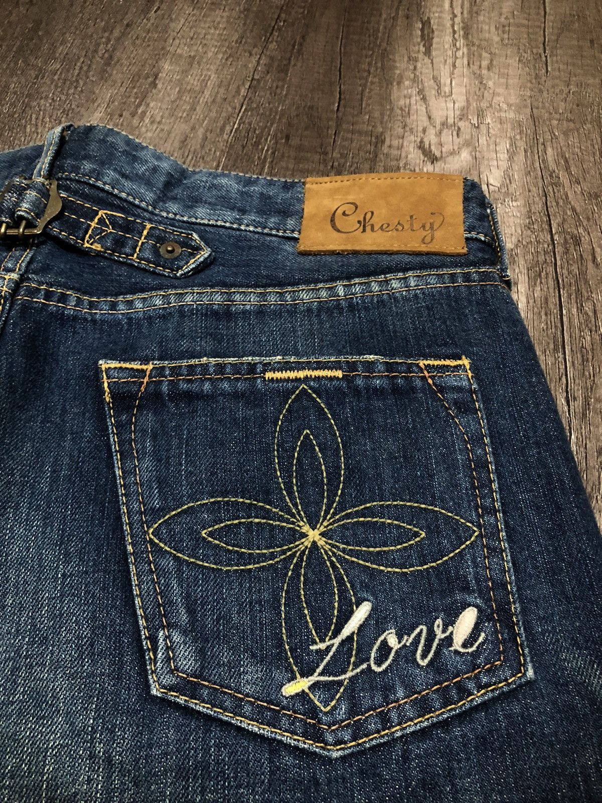 Designer × Japanese Brand × Vintage Vintage Chesty Buckle Back Denim Jeans Japanese Brand Size US 32 / EU 48 - 12 Thumbnail